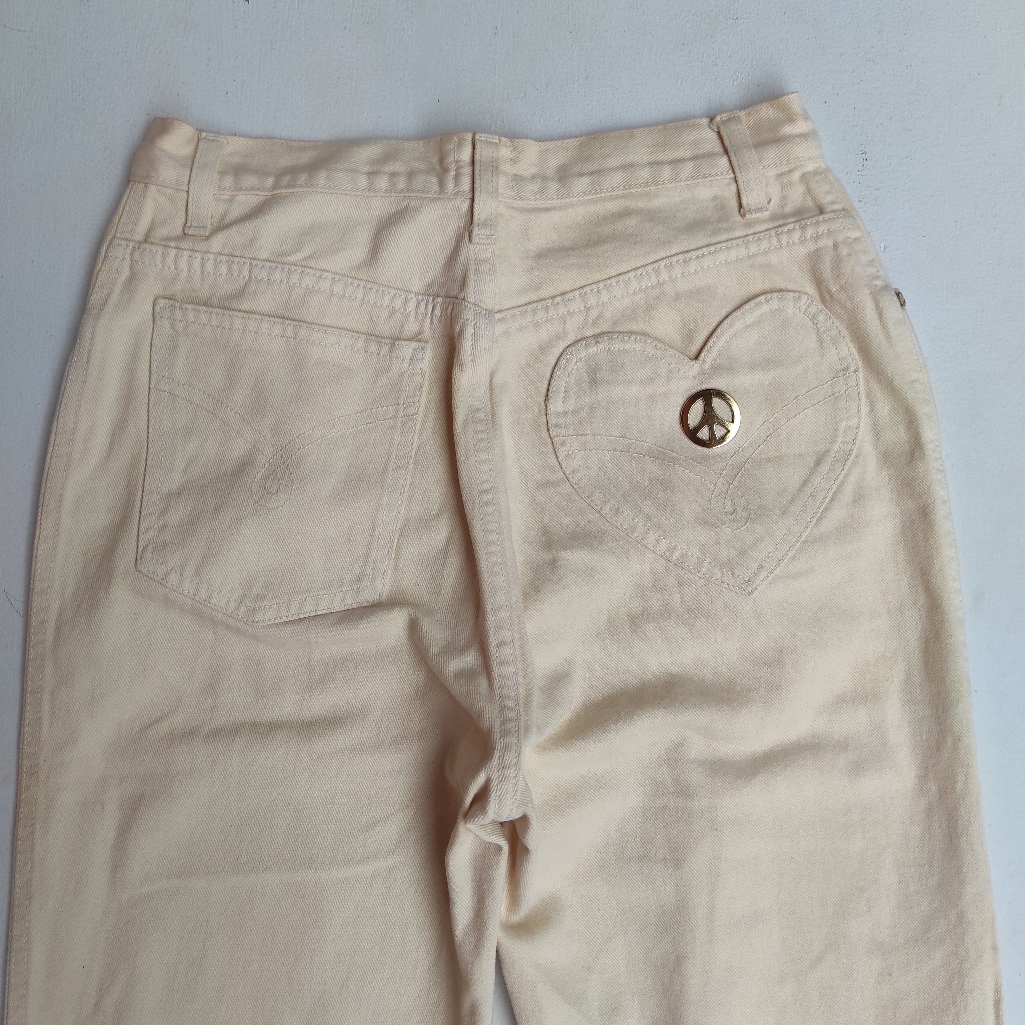 Moschino × Vintage Vintage Moschino love pocket denim jeans made in Italy Size 28" / US 6 / IT 42 - 4 Thumbnail