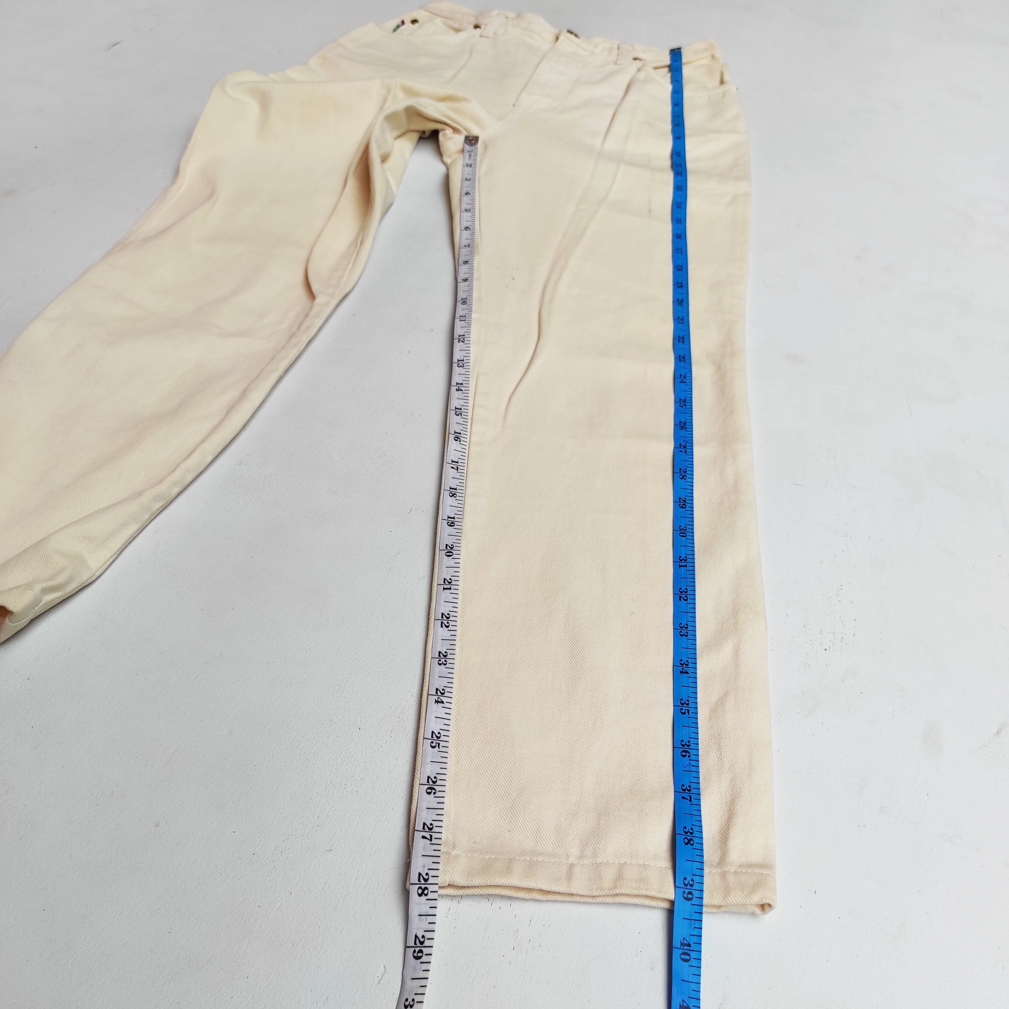 Moschino × Vintage Vintage Moschino love pocket denim jeans made in Italy Size 28" / US 6 / IT 42 - 19 Thumbnail
