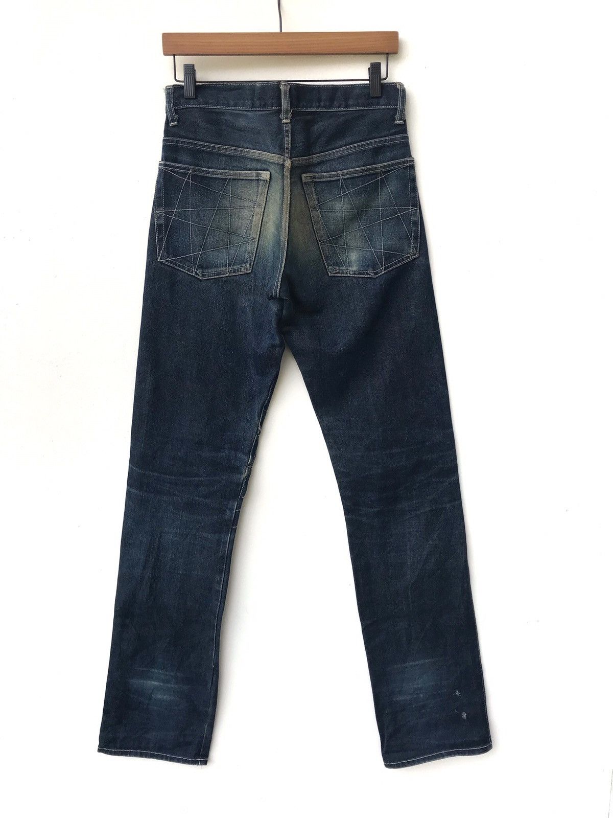 5351 POUR LES HOMMES JAPANESE BRAND 291295 HOMME DESIGN DENIM DISTRESS ART RARE Size US 30 / EU 46 - 2 Thumbnail