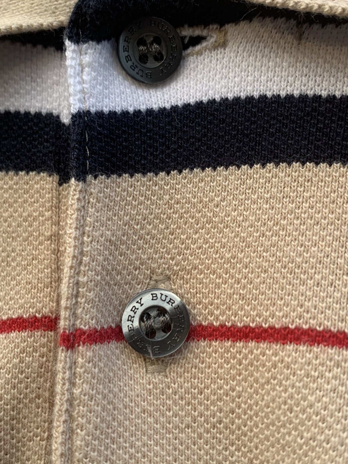 Burberry 🔥Burberry London Nova Check Striped Polo Size US XL / EU 56 / 4 - 13 Thumbnail