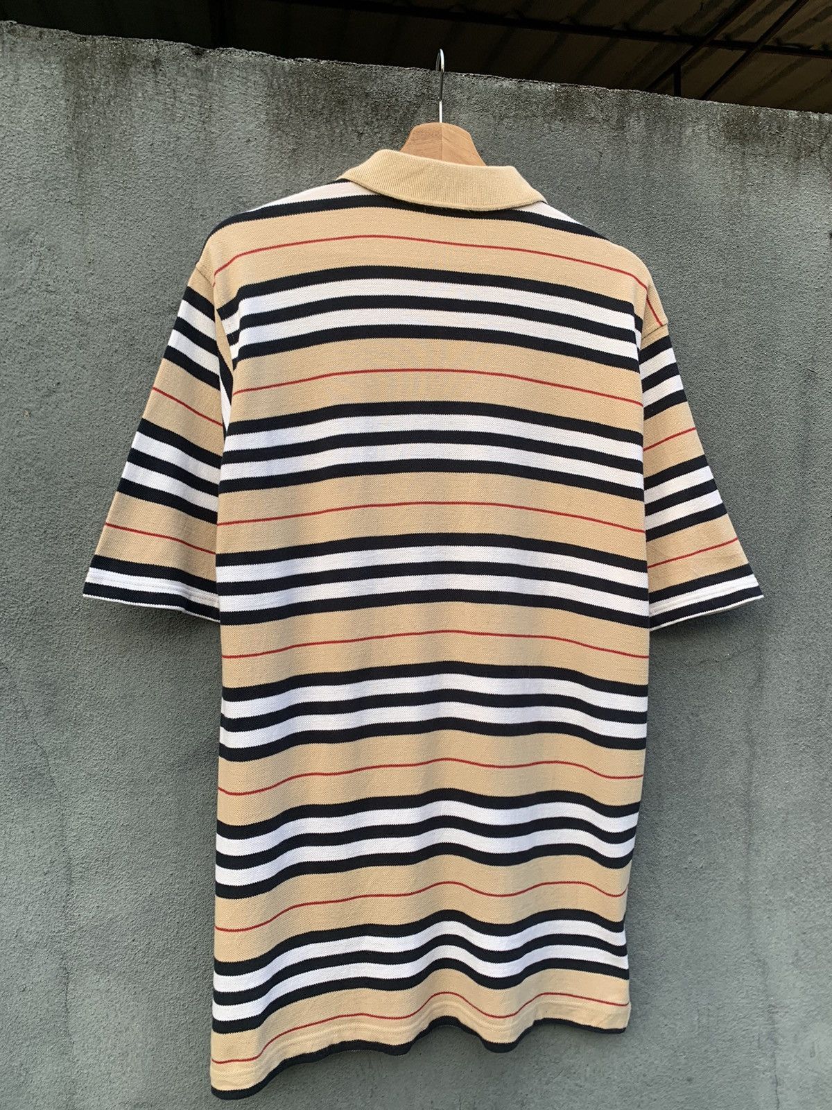 Burberry 🔥Burberry London Nova Check Striped Polo Size US XL / EU 56 / 4 - 9 Thumbnail