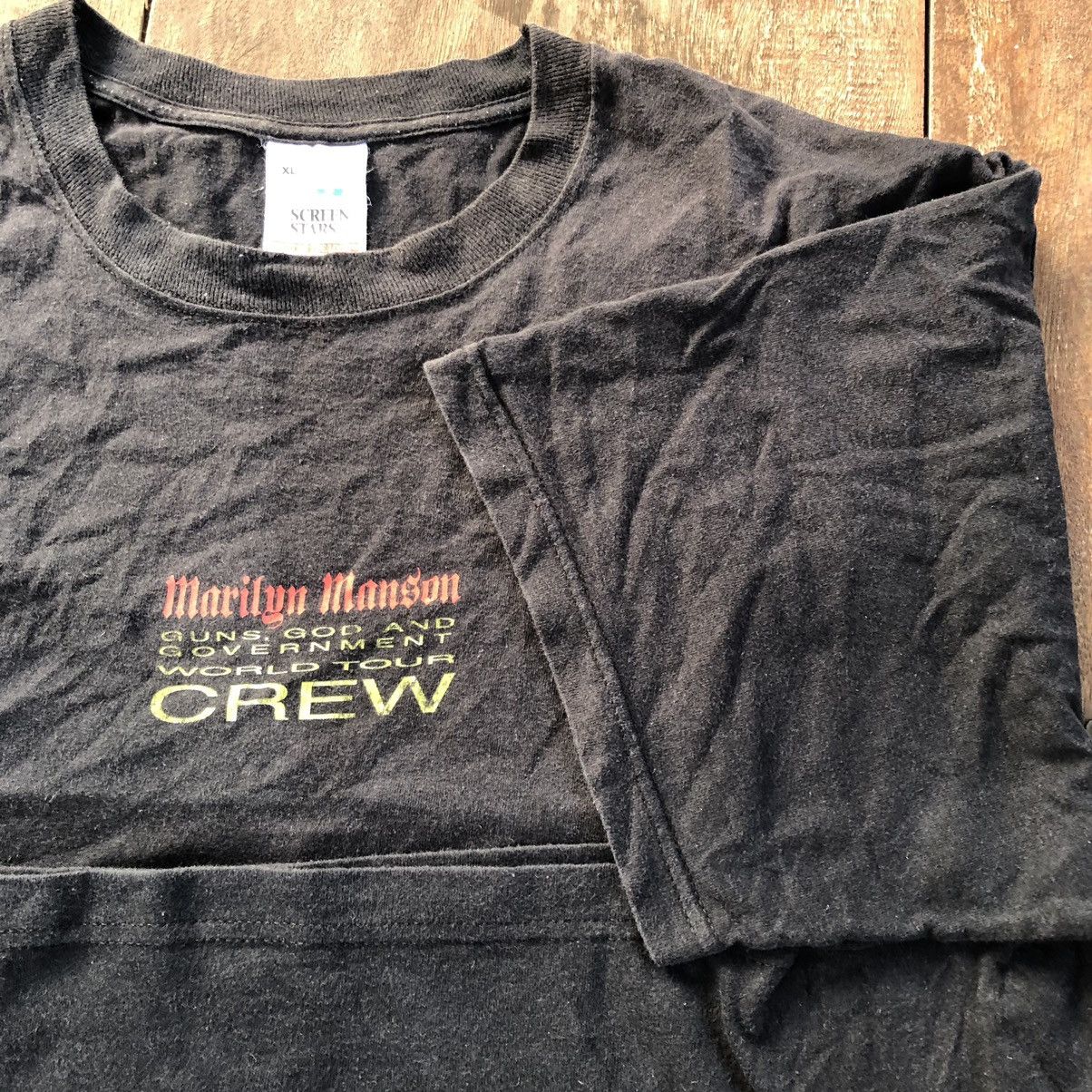 Band Tees Marilyn Manson World Tour Crew Vintage T Shirt Size US XL / EU 56 / 4 - 7 Thumbnail