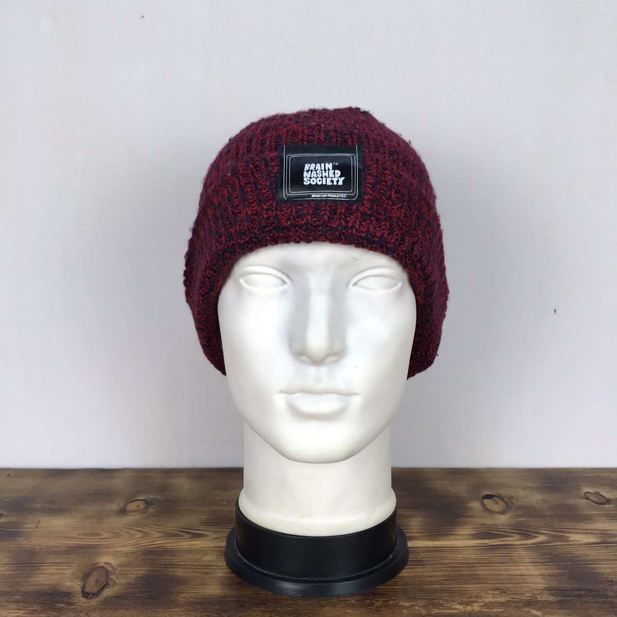 BRAIN WASHED SOCIETY Spell Out Red shops Beanie Hat