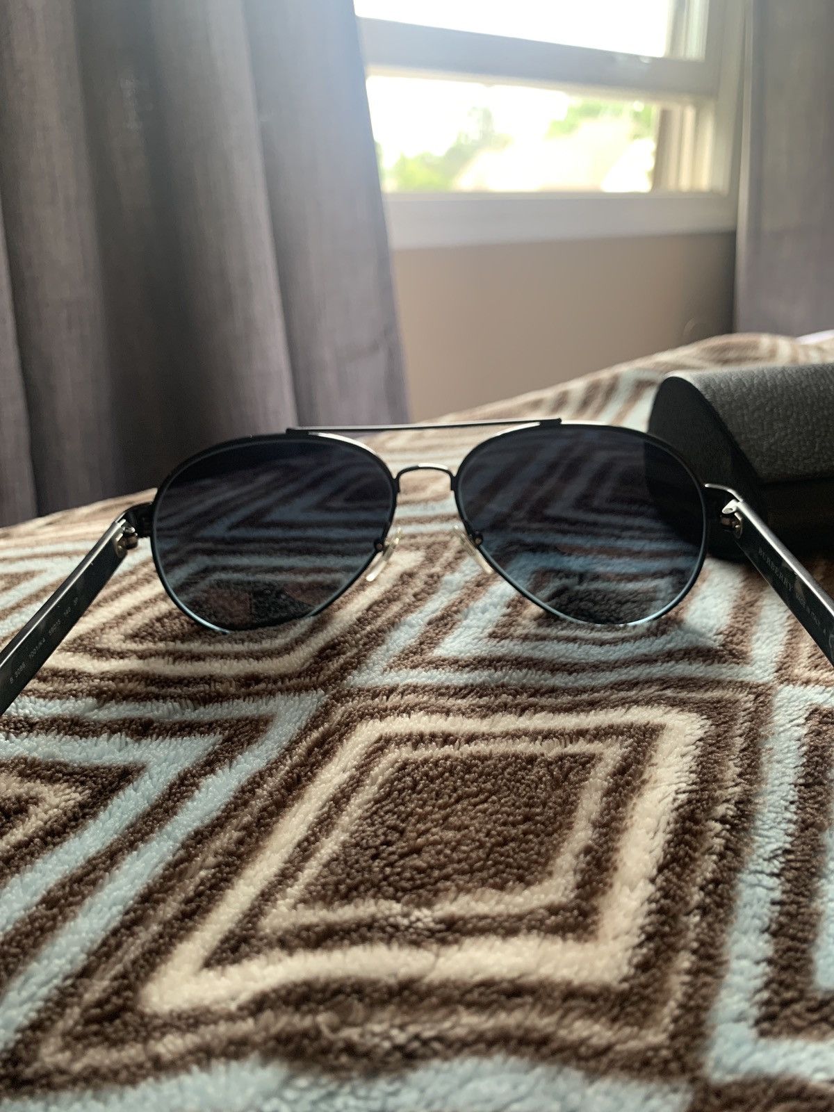 Burberry Burberry Aviator Sunglasses Size ONE SIZE - 7 Thumbnail