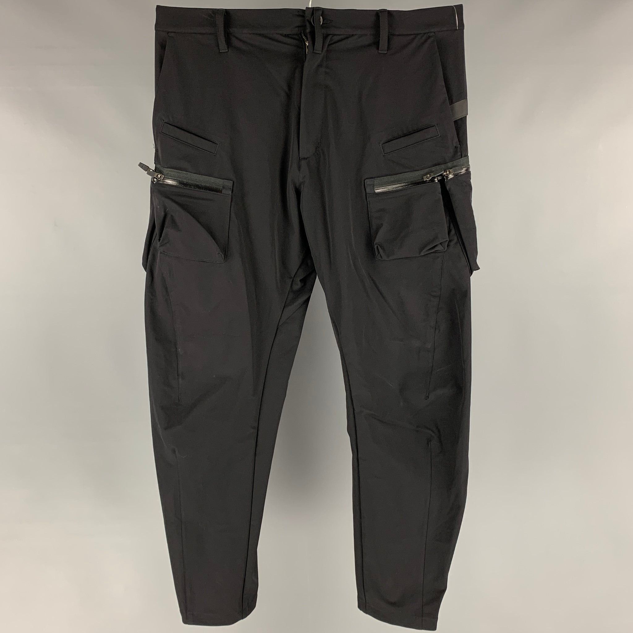 Black Polyamide Blend Sporty Pants