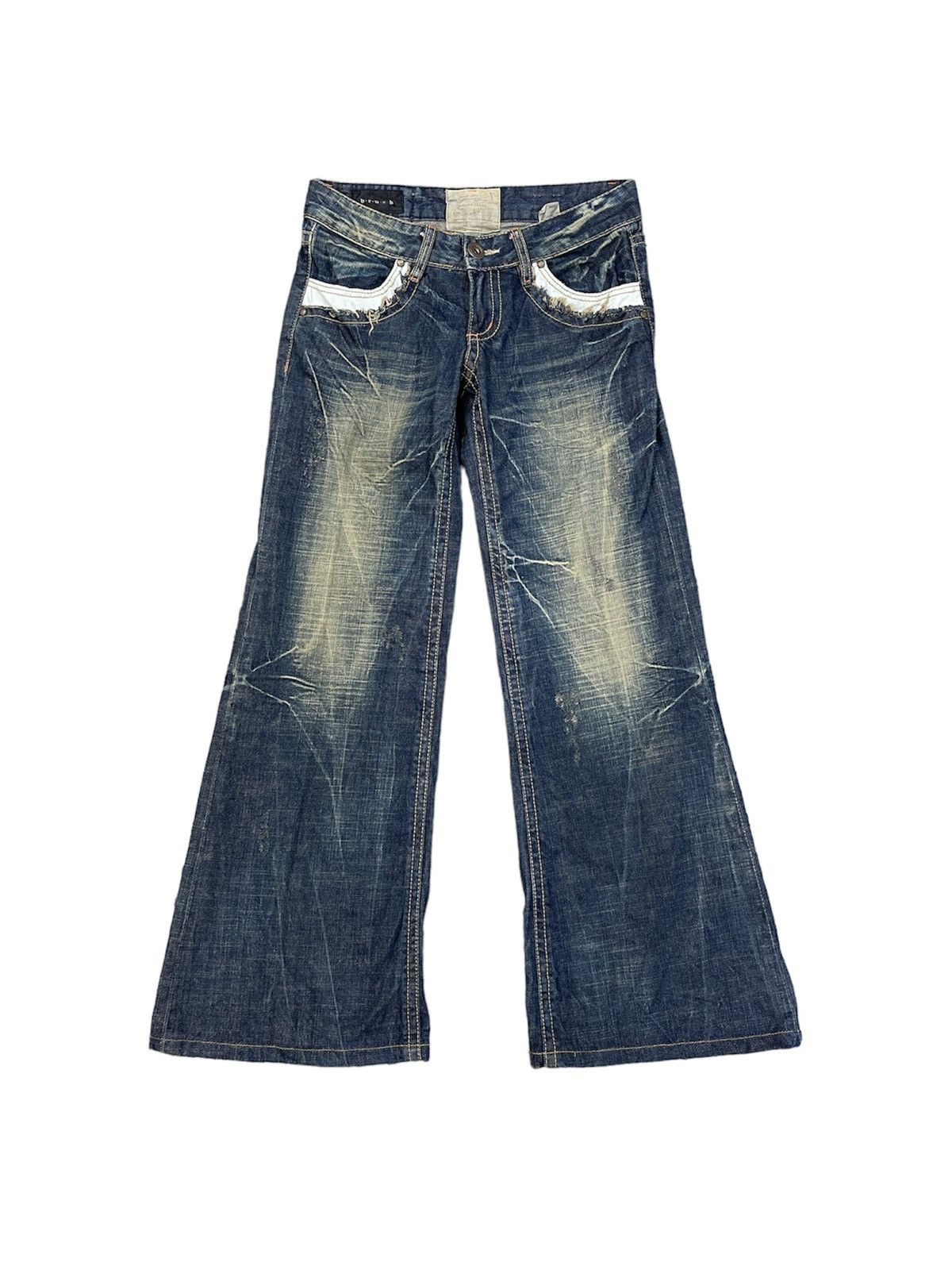 Japanese Brand VINTAGE RARE LOLITA BRUSH BOOTCUT JEANS SIZE 31X30 Size 31" - 2 Thumbnail
