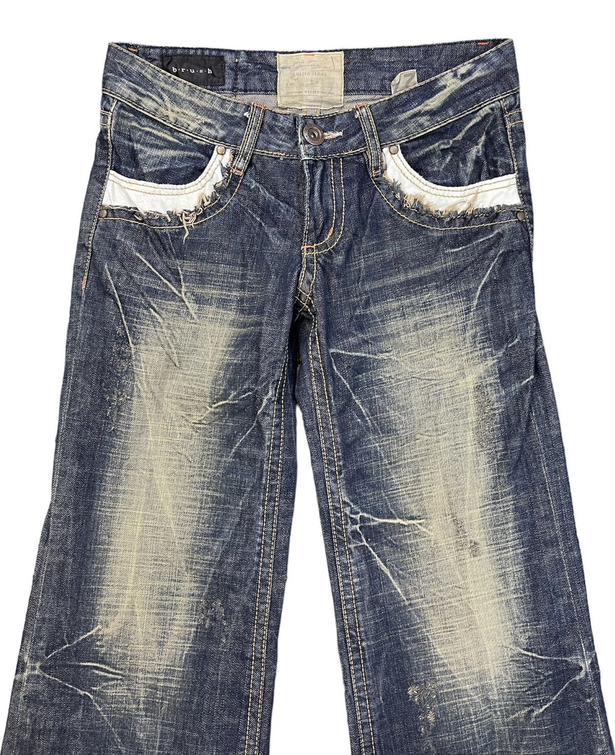 Japanese Brand VINTAGE RARE LOLITA BRUSH BOOTCUT JEANS SIZE 31X30 Size 31" - 3 Thumbnail