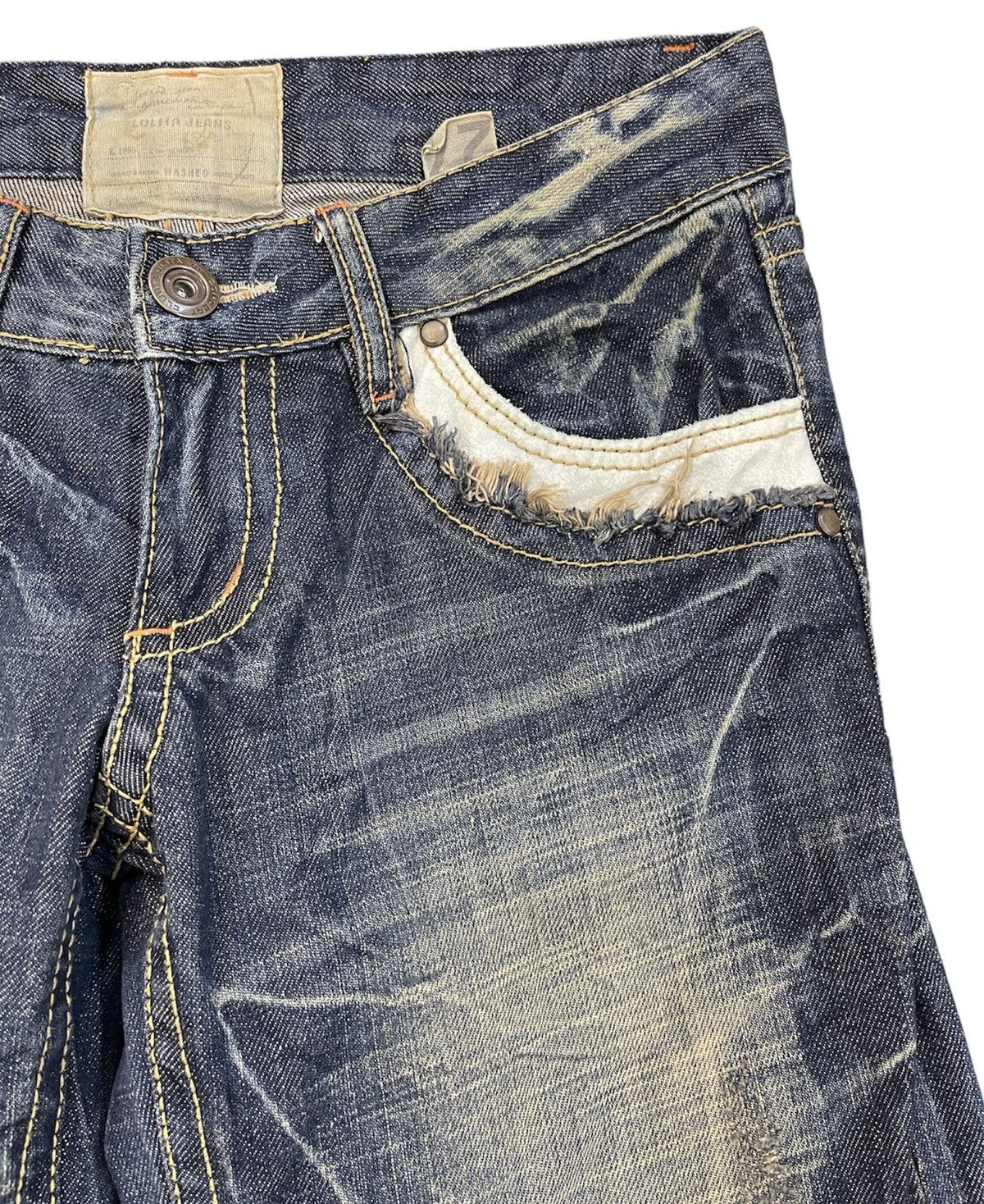 Japanese Brand VINTAGE RARE LOLITA BRUSH BOOTCUT JEANS SIZE 31X30 Size 31" - 7 Thumbnail