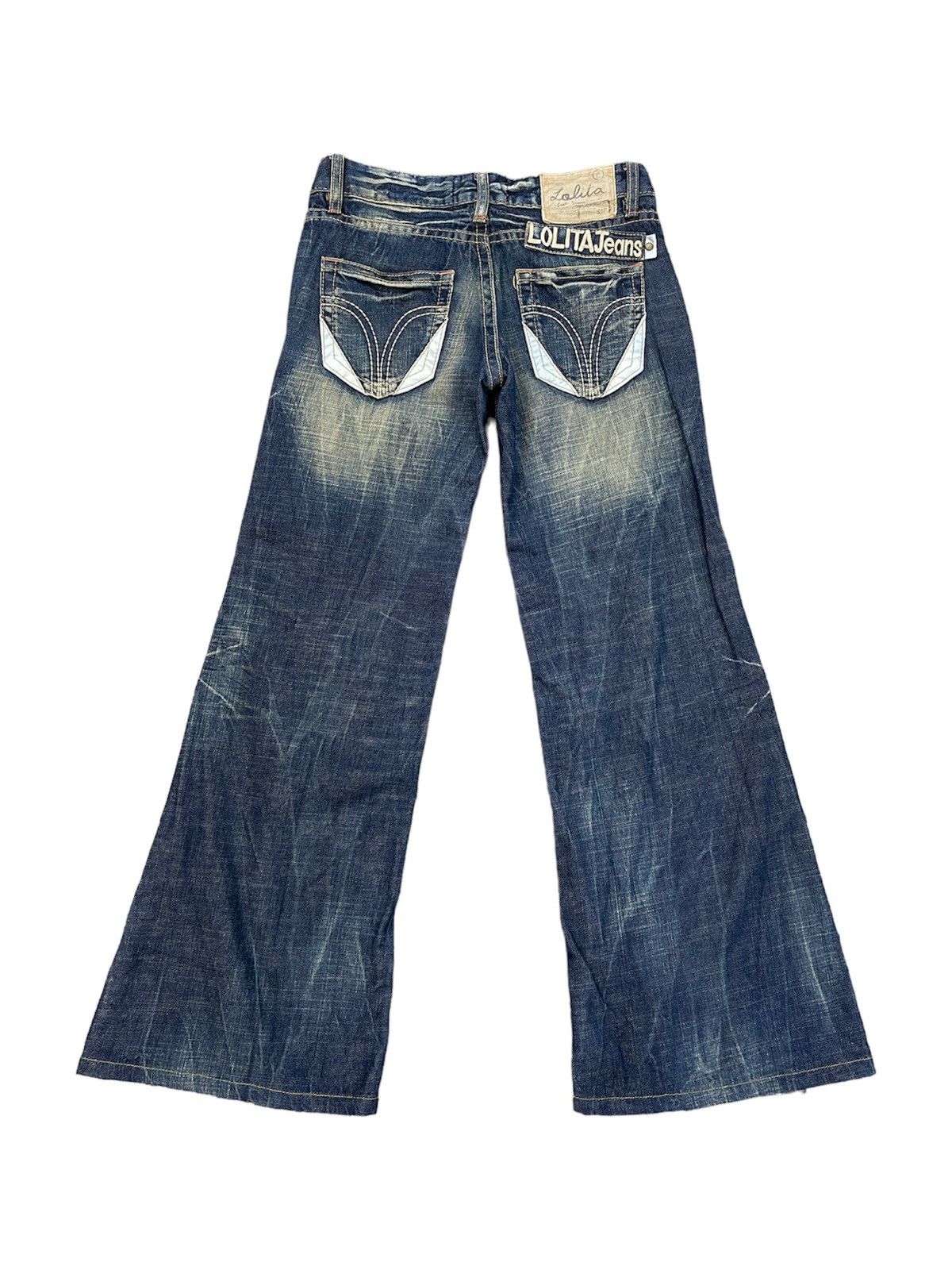 Japanese Brand VINTAGE RARE LOLITA BRUSH BOOTCUT JEANS SIZE 31X30 Size 31" - 1 Thumbnail