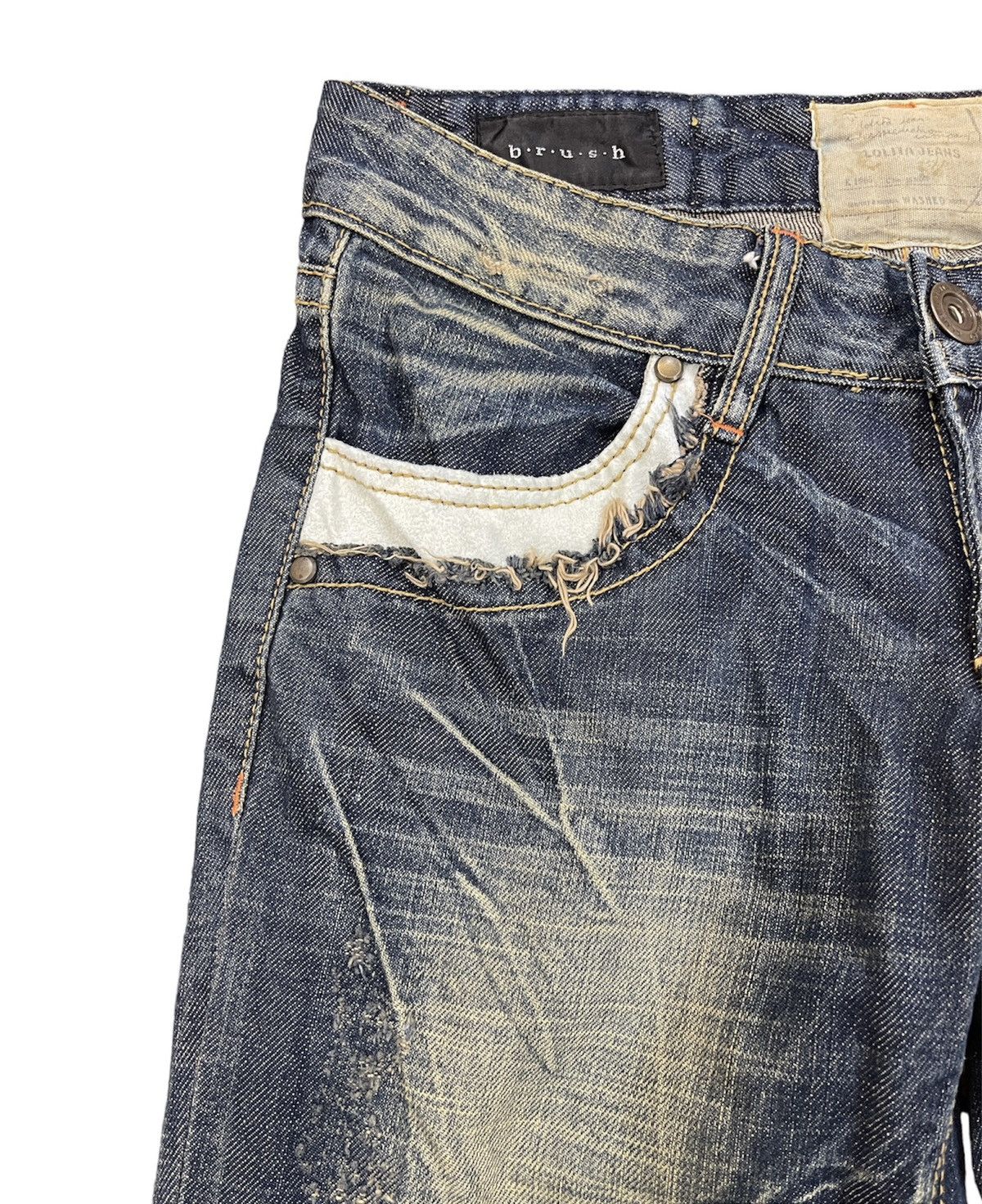 Japanese Brand VINTAGE RARE LOLITA BRUSH BOOTCUT JEANS SIZE 31X30 Size 31" - 5 Thumbnail