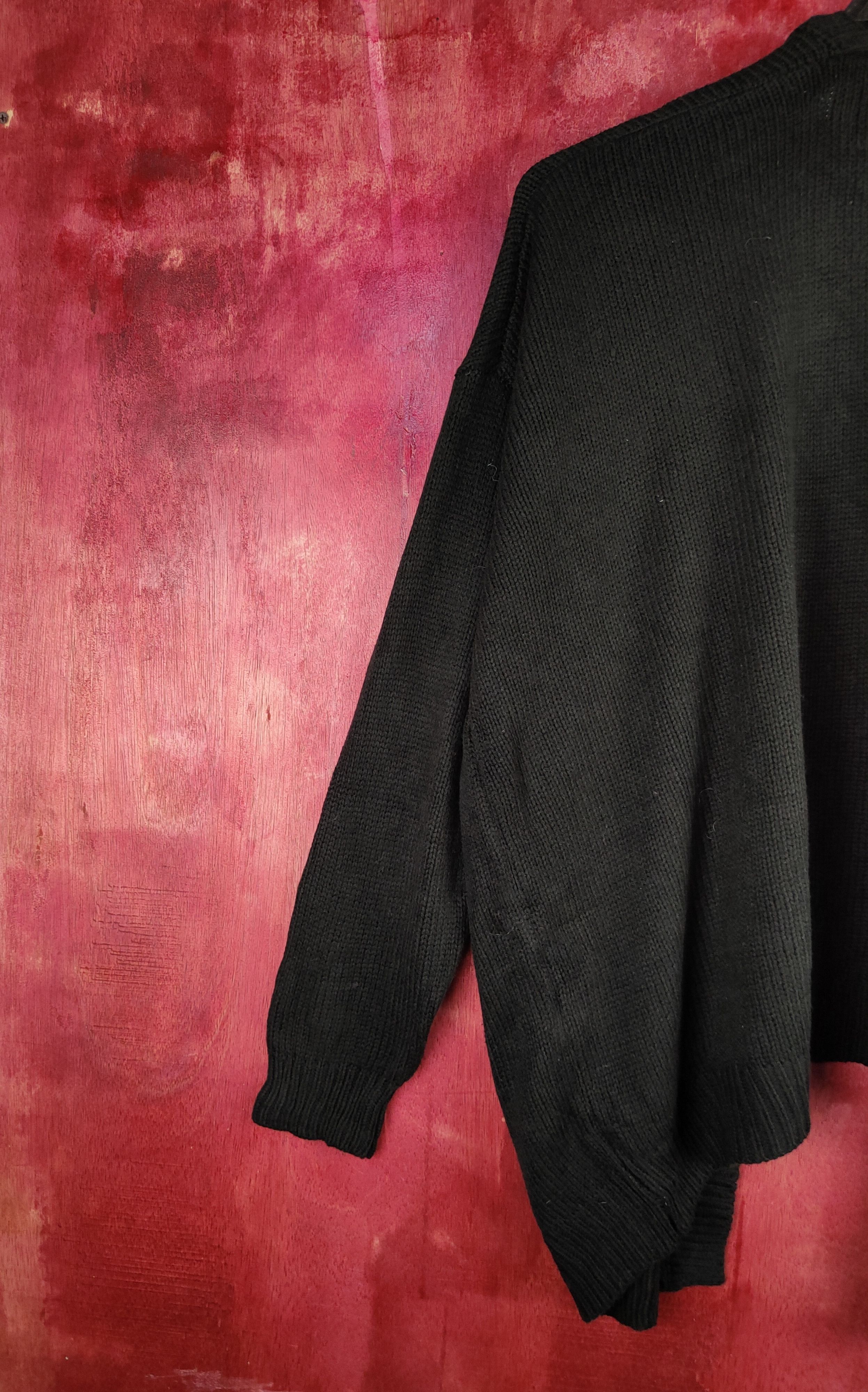 Homespun Knitwear Azul by Moussy Black Knitwear Cardigan #187B Size L / US 10 / IT 46 - 8 Thumbnail