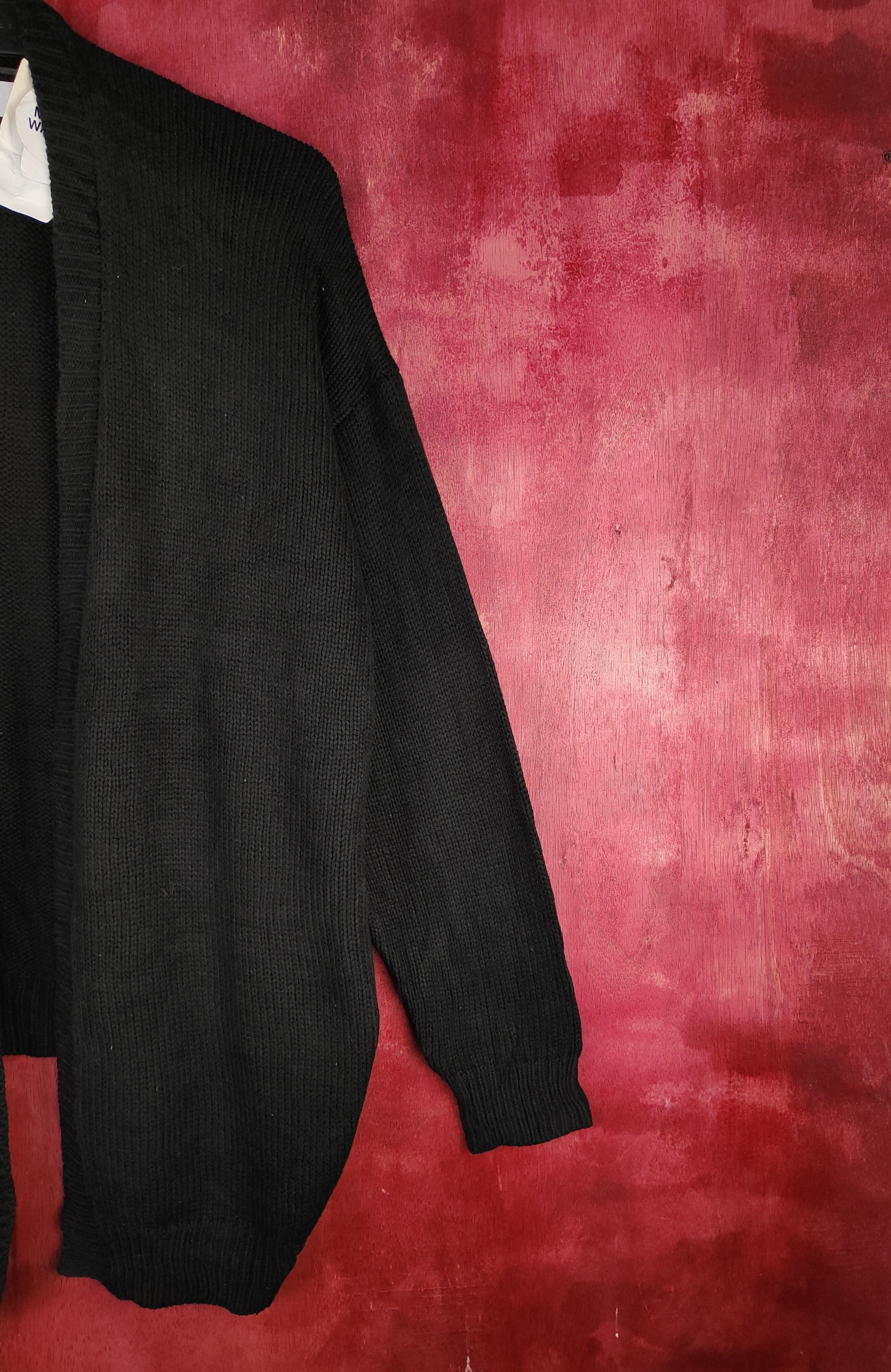 Homespun Knitwear Azul by Moussy Black Knitwear Cardigan #187B Size L / US 10 / IT 46 - 5 Thumbnail