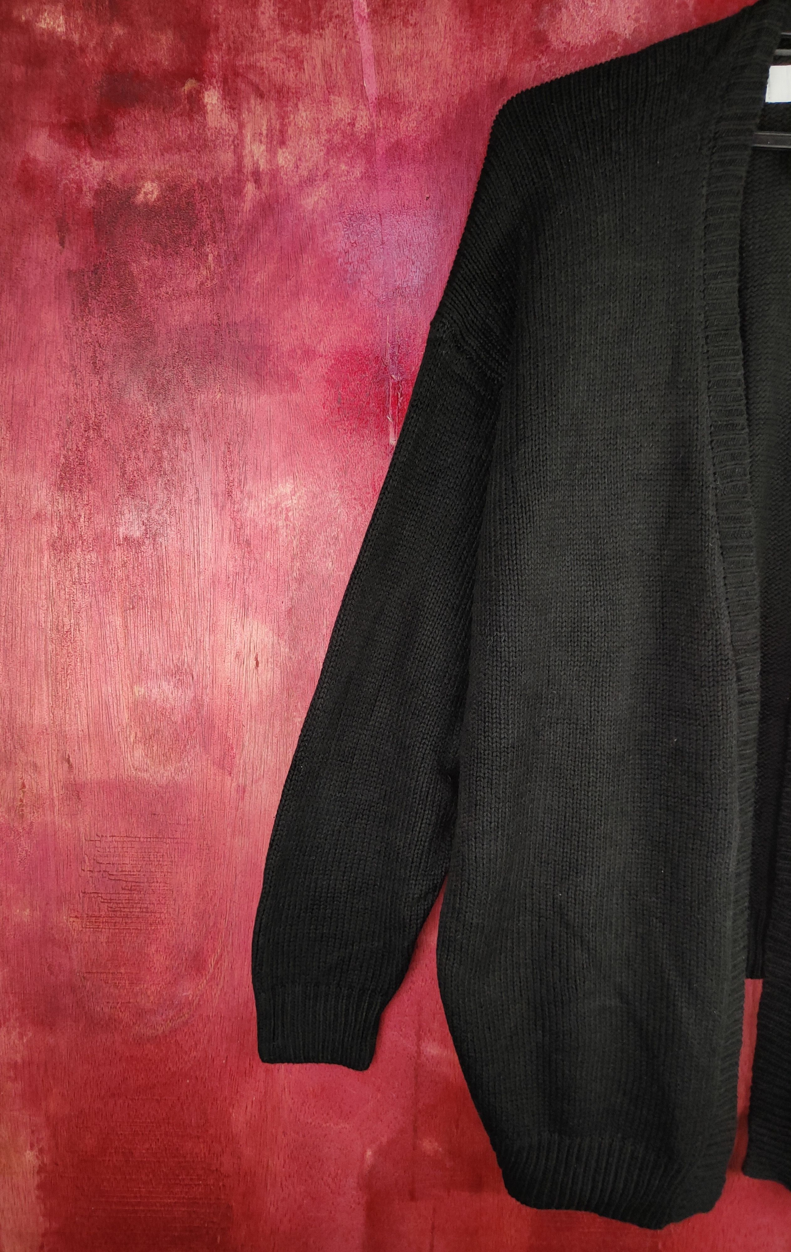 Homespun Knitwear Azul by Moussy Black Knitwear Cardigan #187B Size L / US 10 / IT 46 - 3 Thumbnail