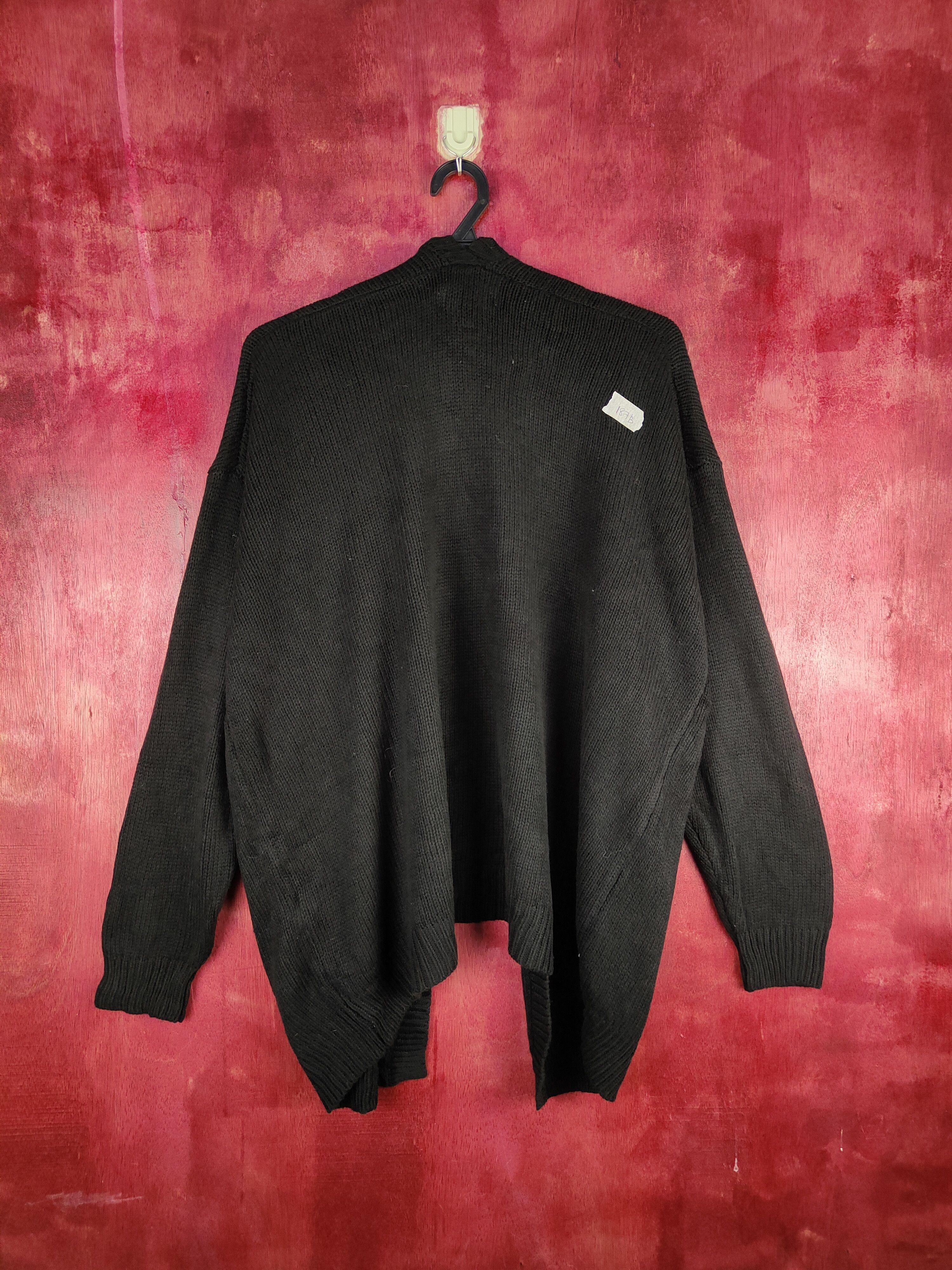 Homespun Knitwear Azul by Moussy Black Knitwear Cardigan #187B Size L / US 10 / IT 46 - 7 Thumbnail