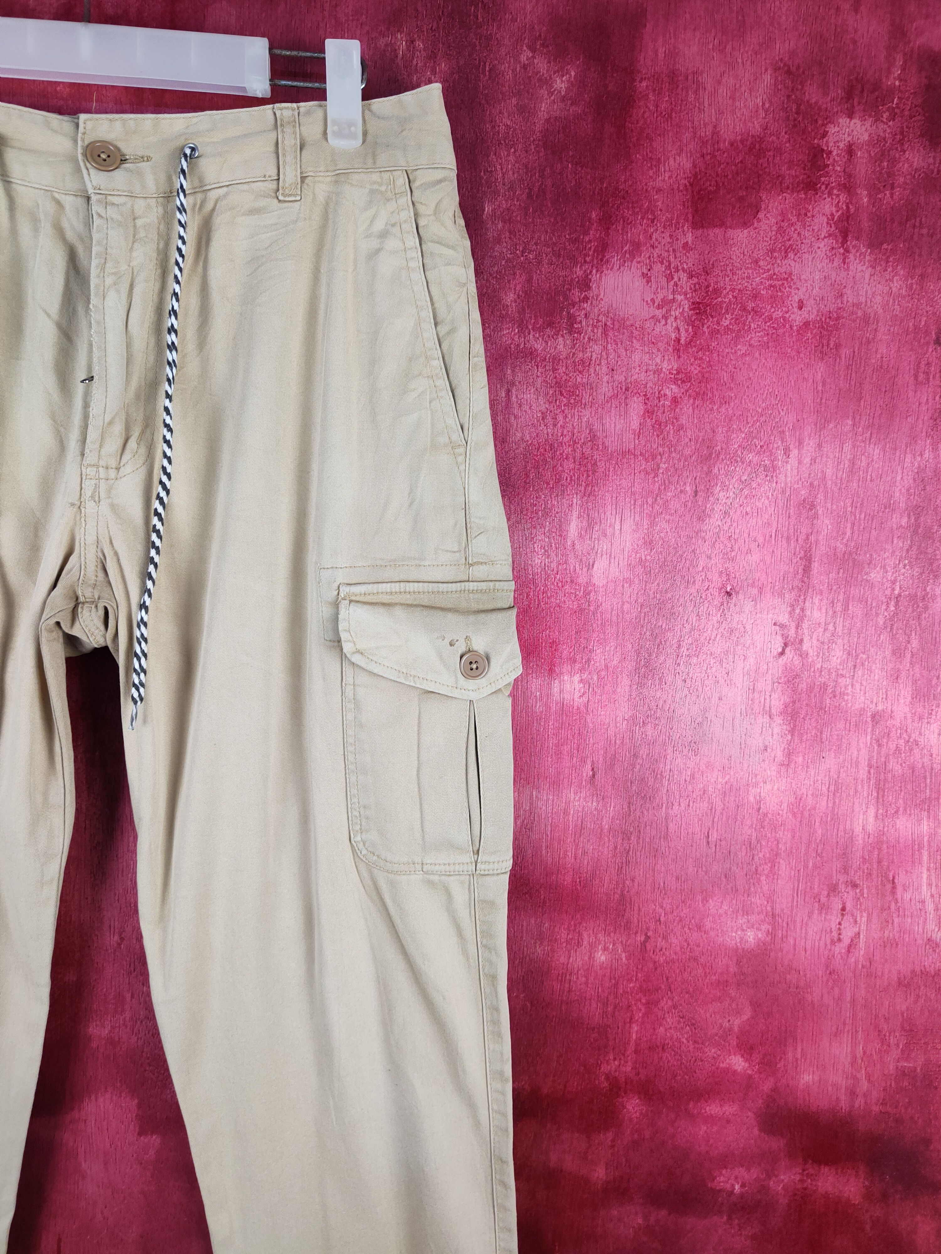Vintage Japanese Brand Cream Multi Pocket Tactical Cargo Pants #193B Size US 30 / EU 46 - 6 Thumbnail