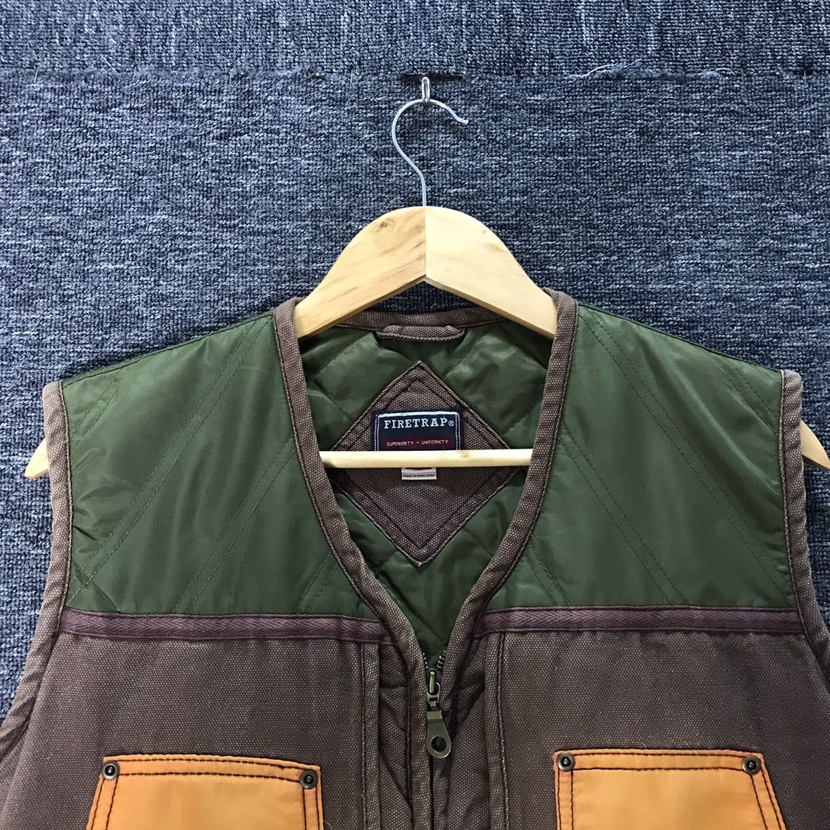 Firetrap Vintage 90s Firetrap Utility Multicolour Rugged Vest Size US S / EU 44-46 / 1 - 2 Thumbnail