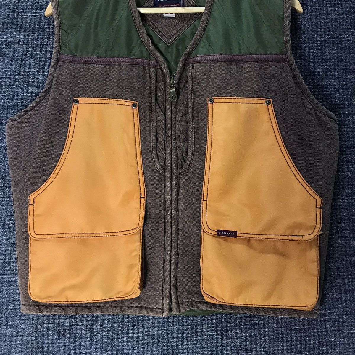 Firetrap Vintage 90s Firetrap Utility Multicolour Rugged Vest Size US S / EU 44-46 / 1 - 3 Thumbnail