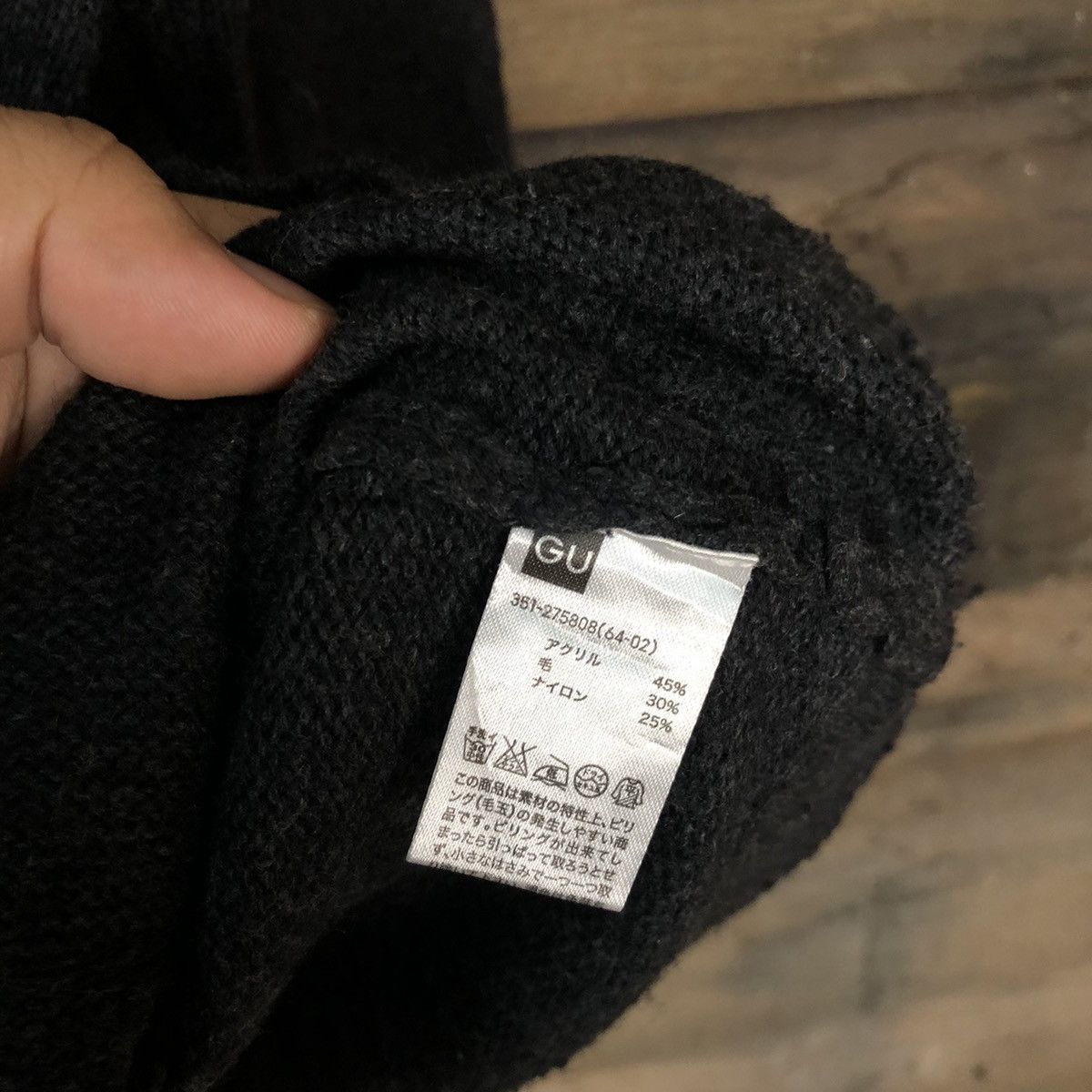 Japanese Brand GU Japanese Brand Black Cardigan knitwear #079B Size M / US 6-8 / IT 42-44 - 8 Thumbnail