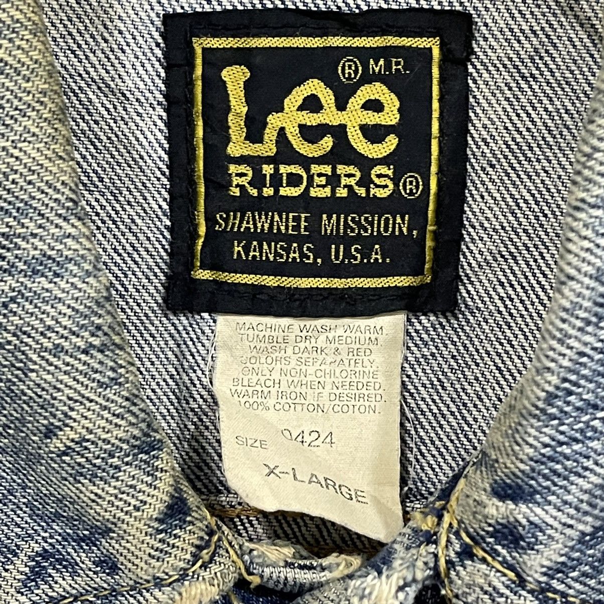 Lee × Vintage Rare Vtg 80s LEE Riders Distressed Denim Trucker Jacket Size US L / EU 52-54 / 3 - 12 Thumbnail