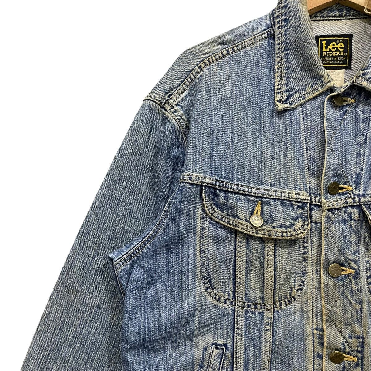 Lee × Vintage Rare Vtg 80s LEE Riders Distressed Denim Trucker Jacket Size US L / EU 52-54 / 3 - 8 Thumbnail