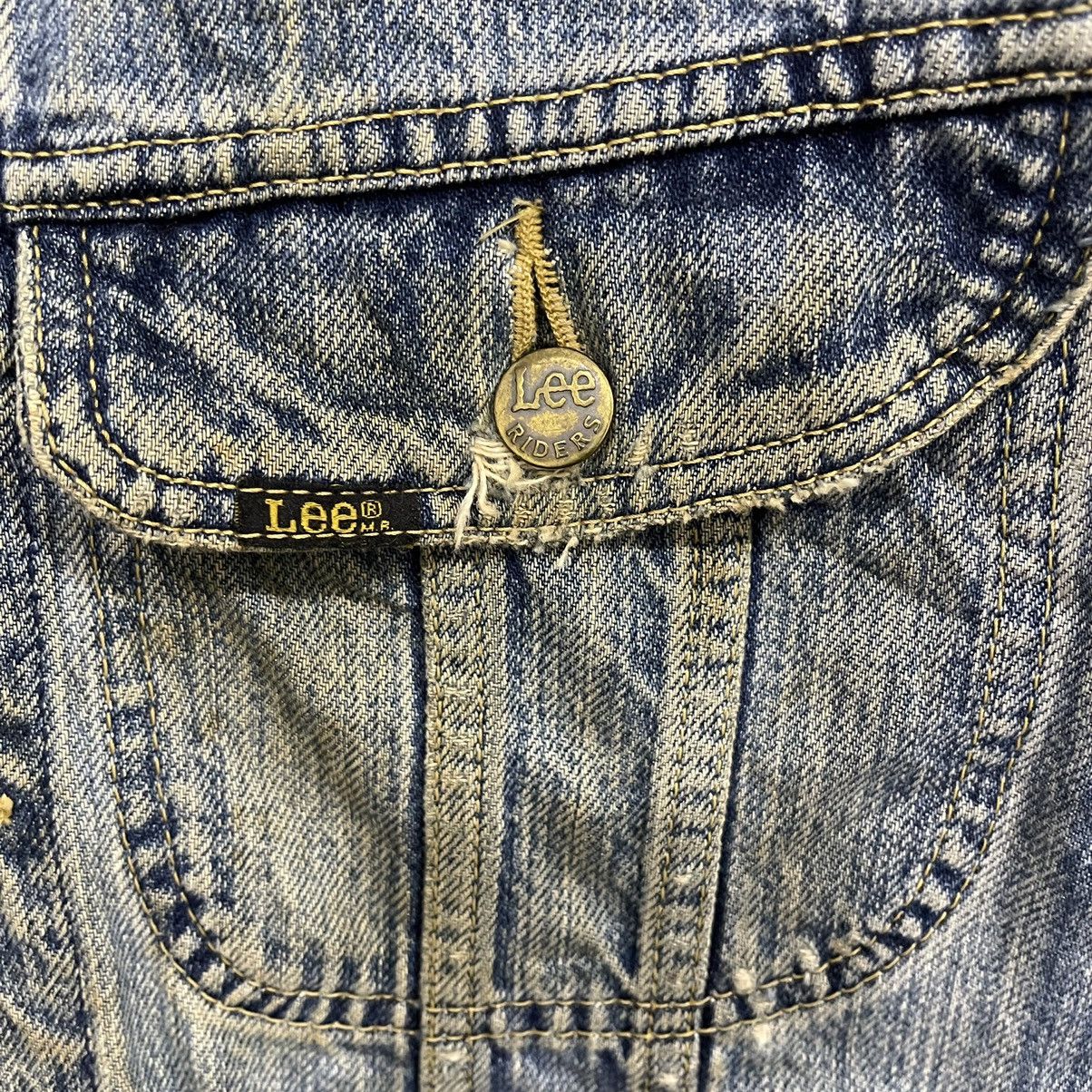 Lee × Vintage Rare Vtg 80s LEE Riders Distressed Denim Trucker Jacket Size US L / EU 52-54 / 3 - 10 Thumbnail