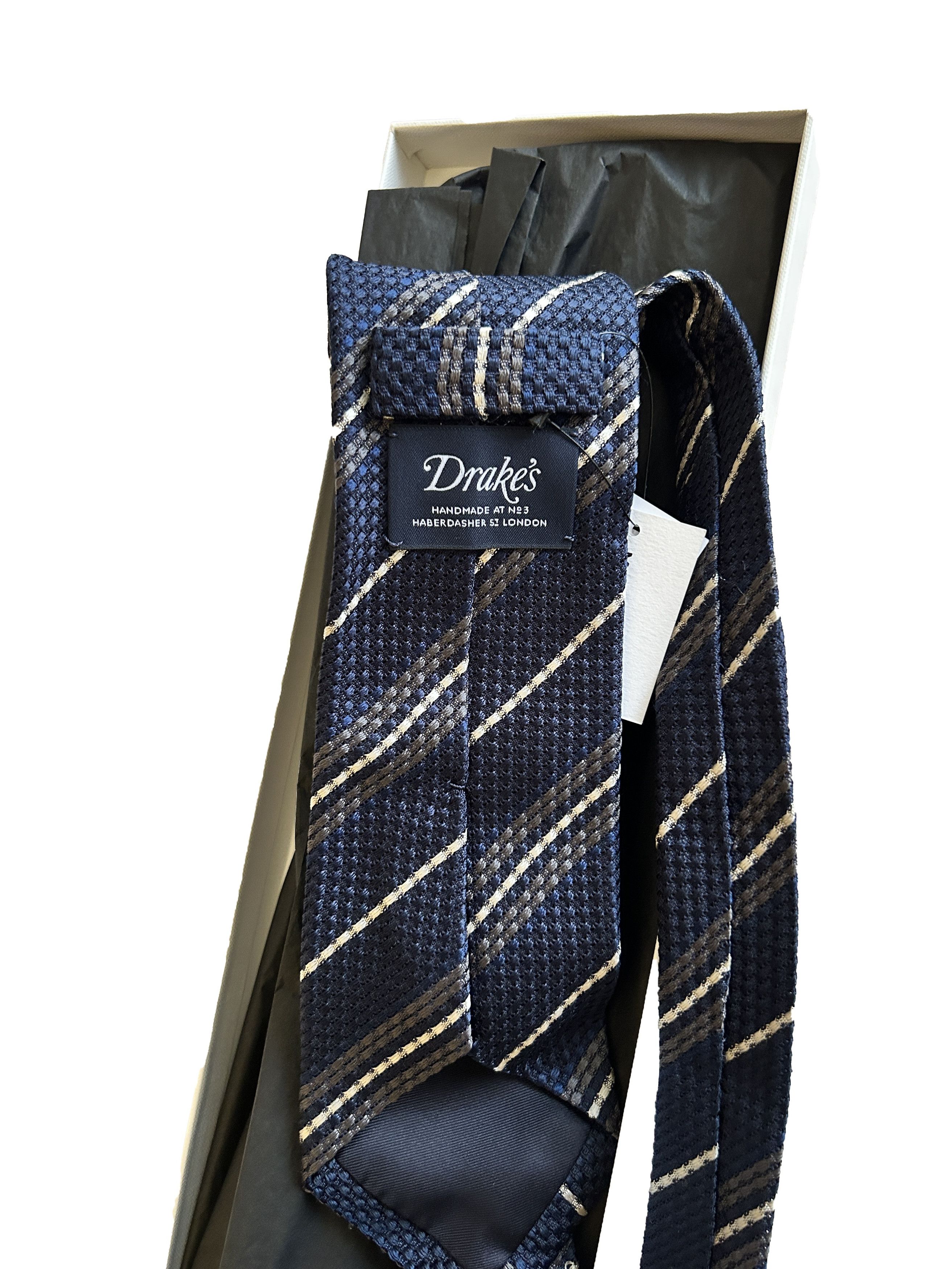 Drakes × Kingsman DRAKES KINGSMAN STRIPPED TIE | Grailed