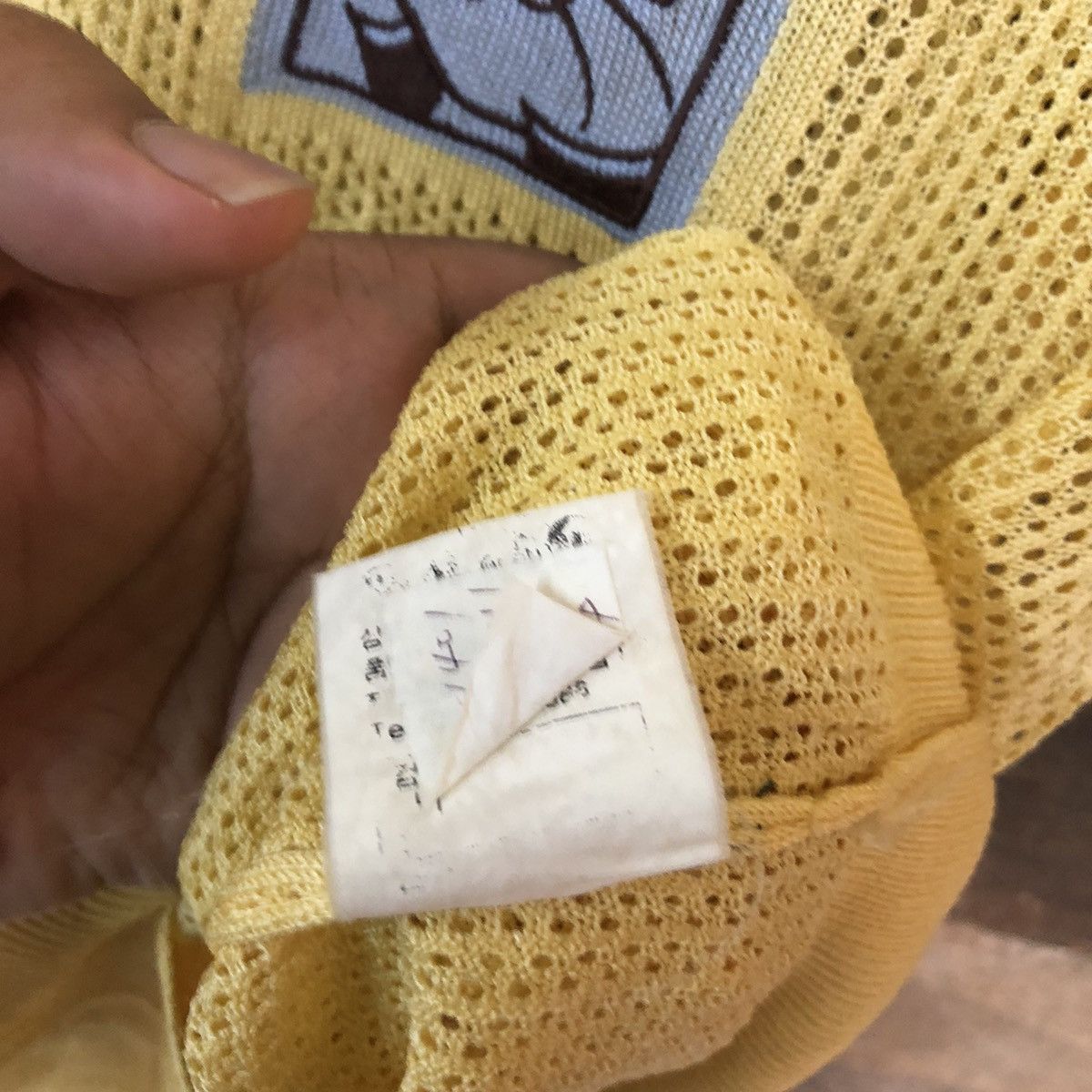 Japanese Brand Lynx Mesh Net Crocher Yellow Cardigan Knitwear #7157 Size US M / EU 48-50 / 2 - 9 Thumbnail