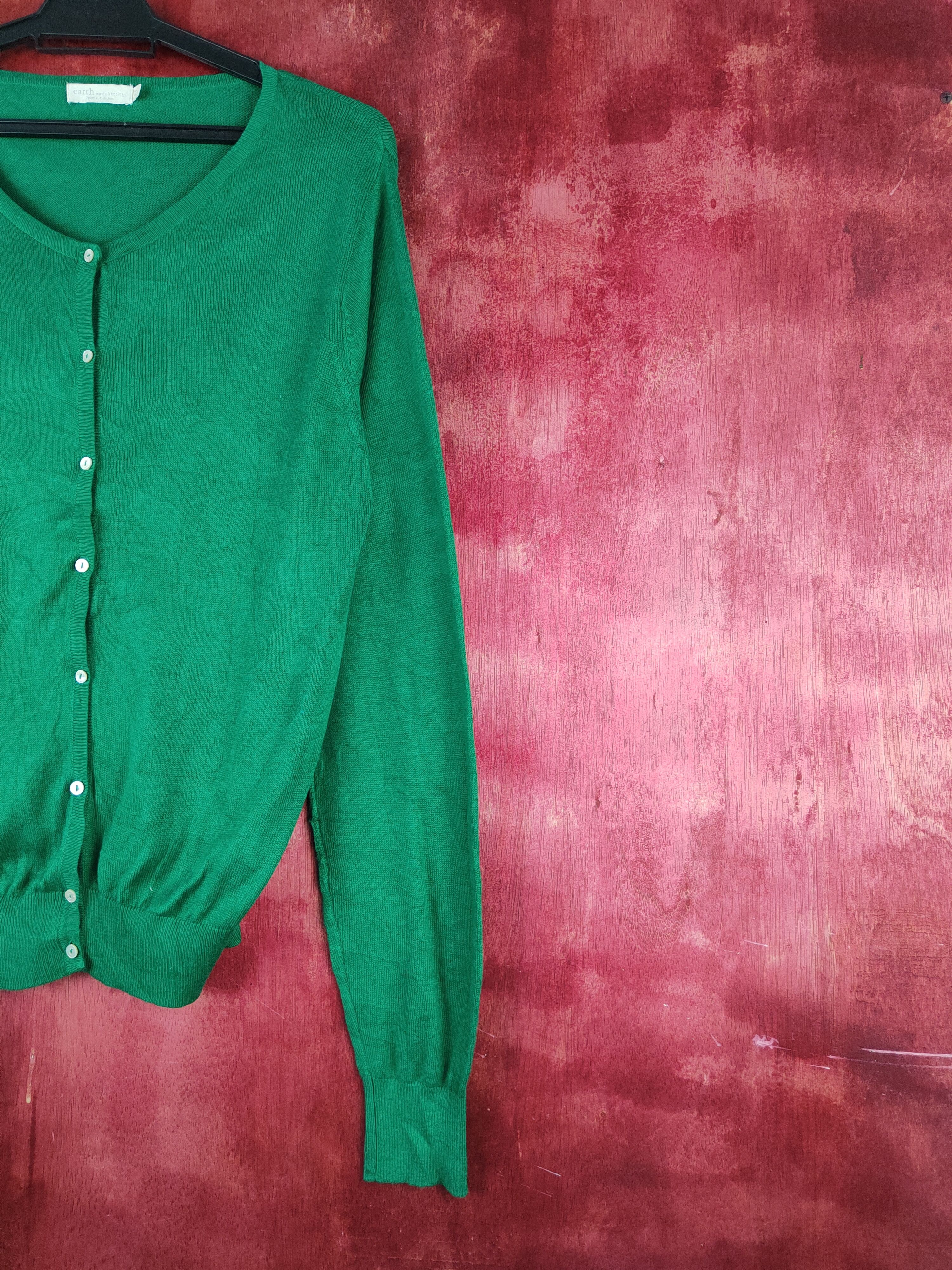 Japanese Brand Earth Music & Ecology Green Cardigan #S911 Size M / US 6-8 / IT 42-44 - 5 Thumbnail