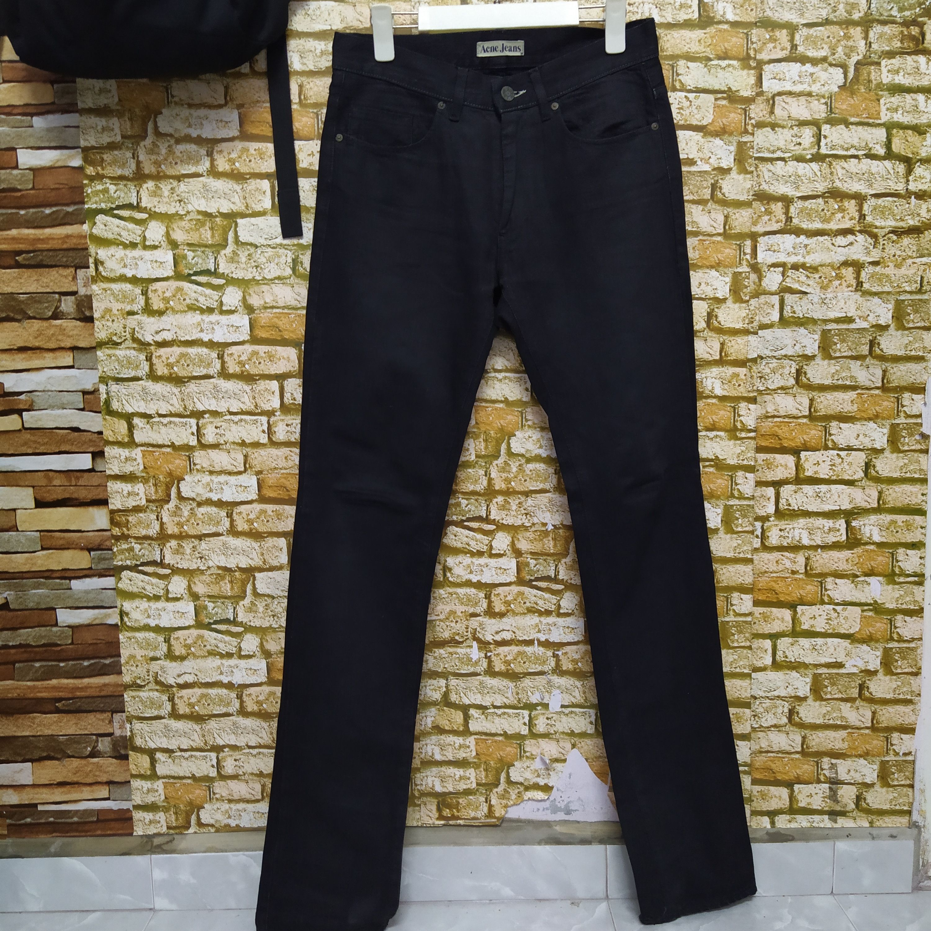 Acne Studios ACNE JEANS SUPER BLACK DENIM (D120) Size US 30 / EU 46 - 1 Thumbnail