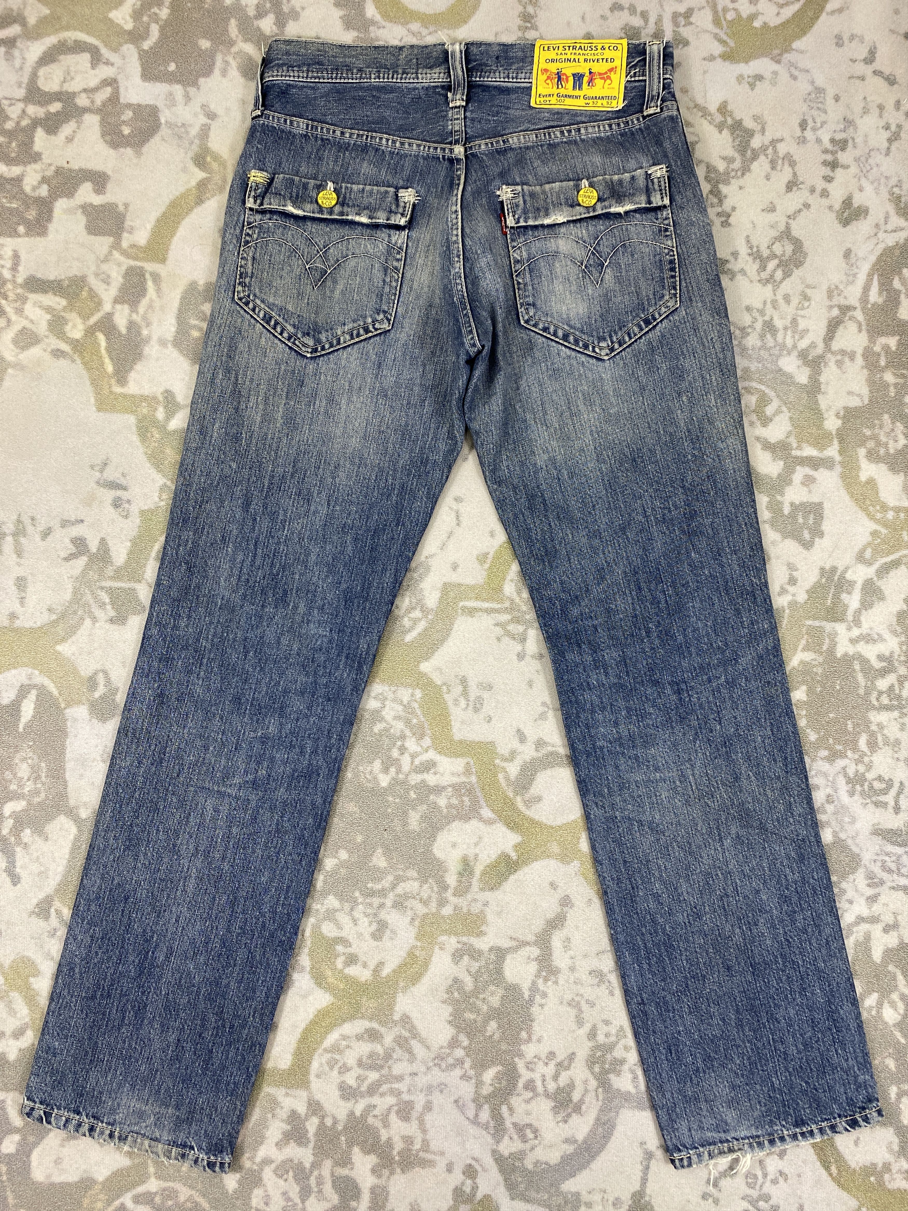 Vintage Levi's 502 Distressed Jeans 34x33 Denim-JN2514
