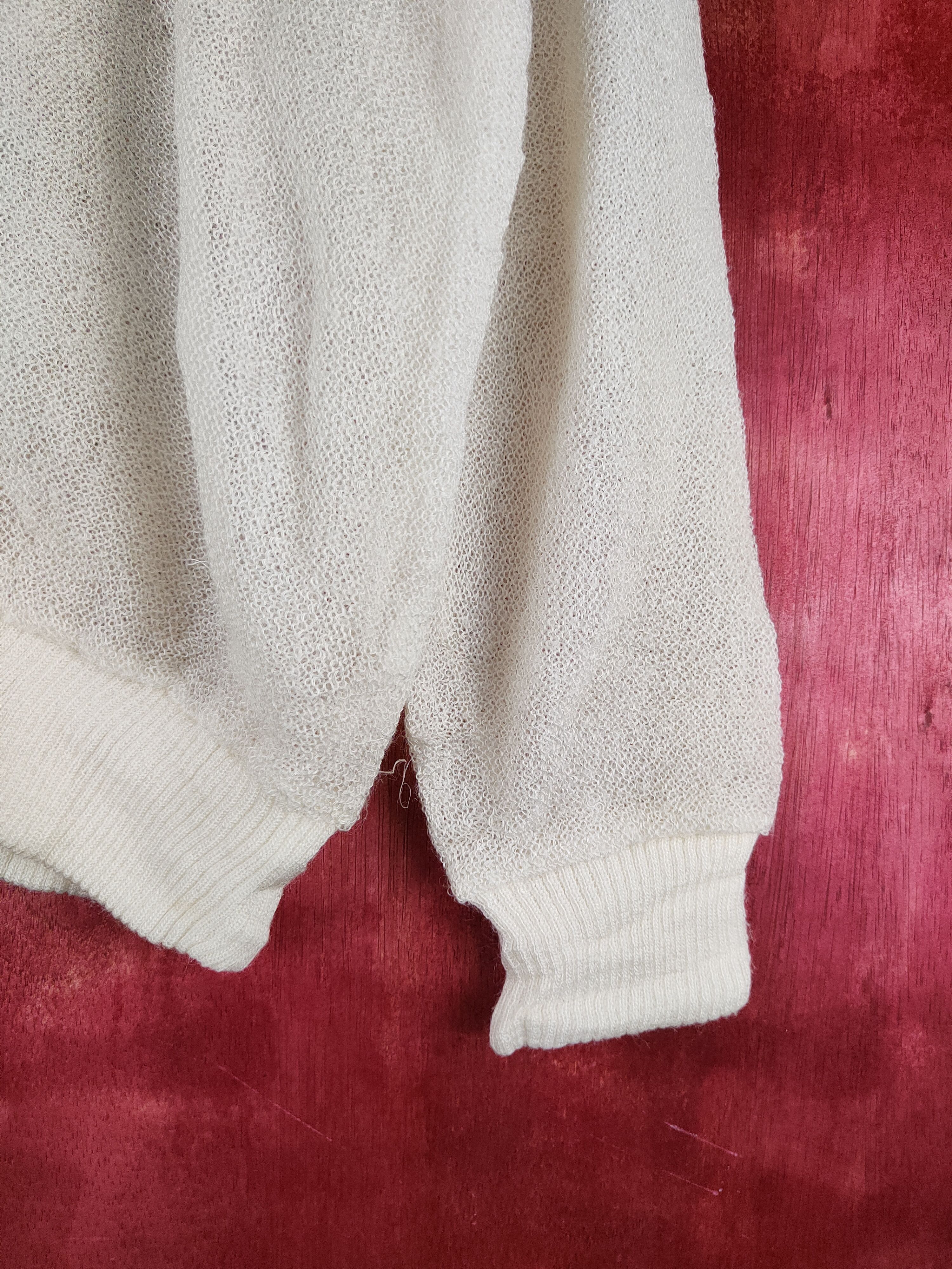 Japanese Brand Japanese Brand Ivory Crochet Meshnet Cardigan #S891 Size M / US 6-8 / IT 42-44 - 6 Thumbnail