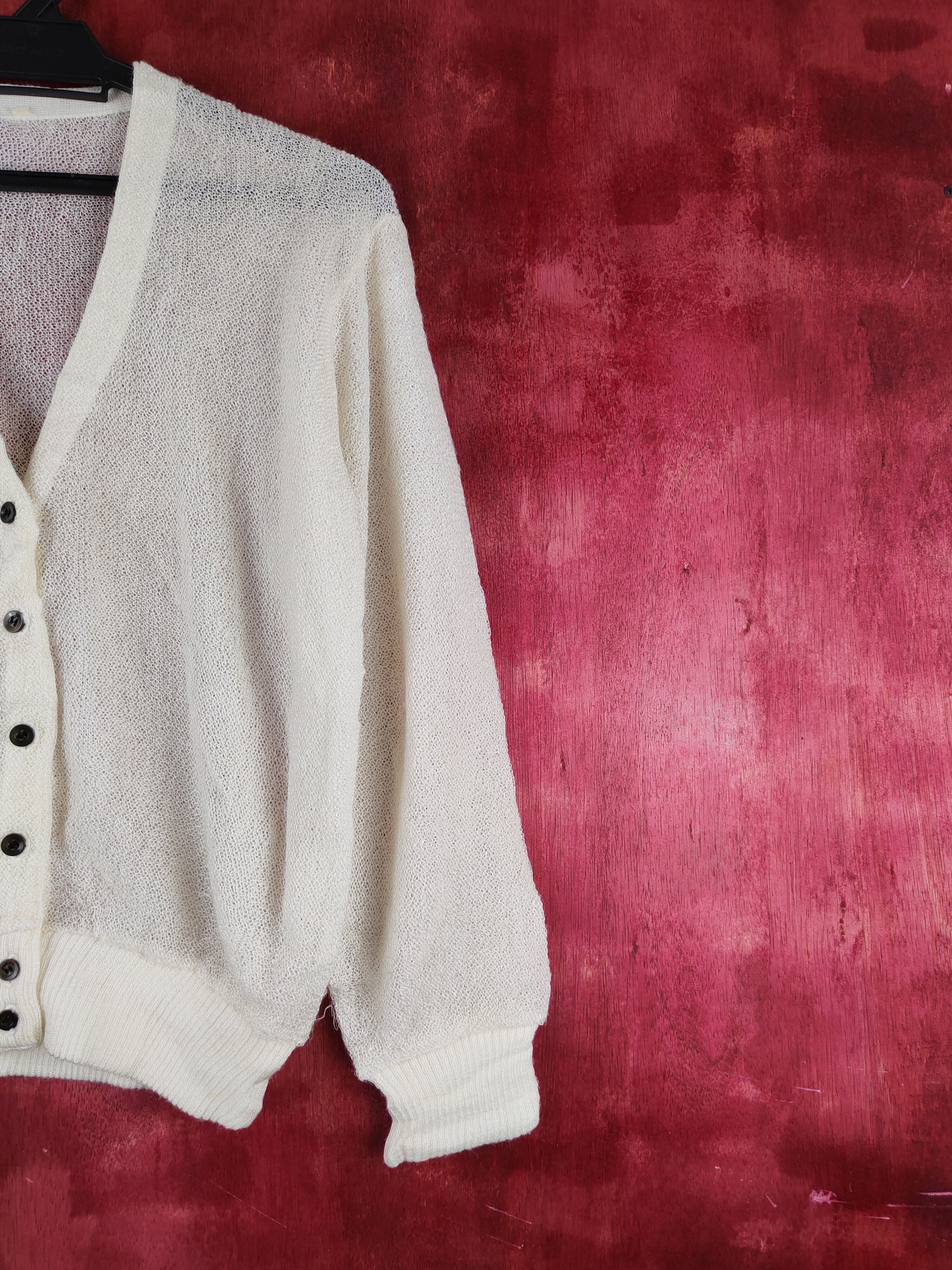 Japanese Brand Japanese Brand Ivory Crochet Meshnet Cardigan #S891 Size M / US 6-8 / IT 42-44 - 5 Thumbnail