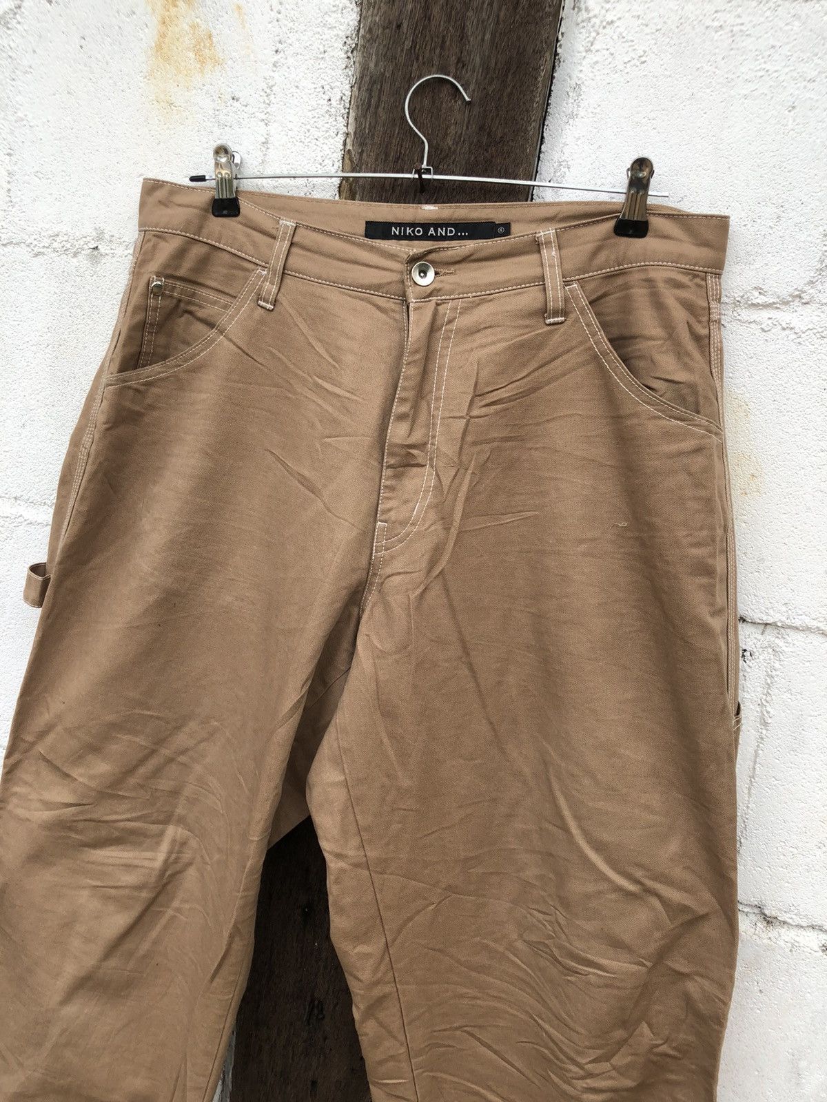 Japanese Brand Niko And Style Baggy Workers Pants Size US 35 - 3 Thumbnail