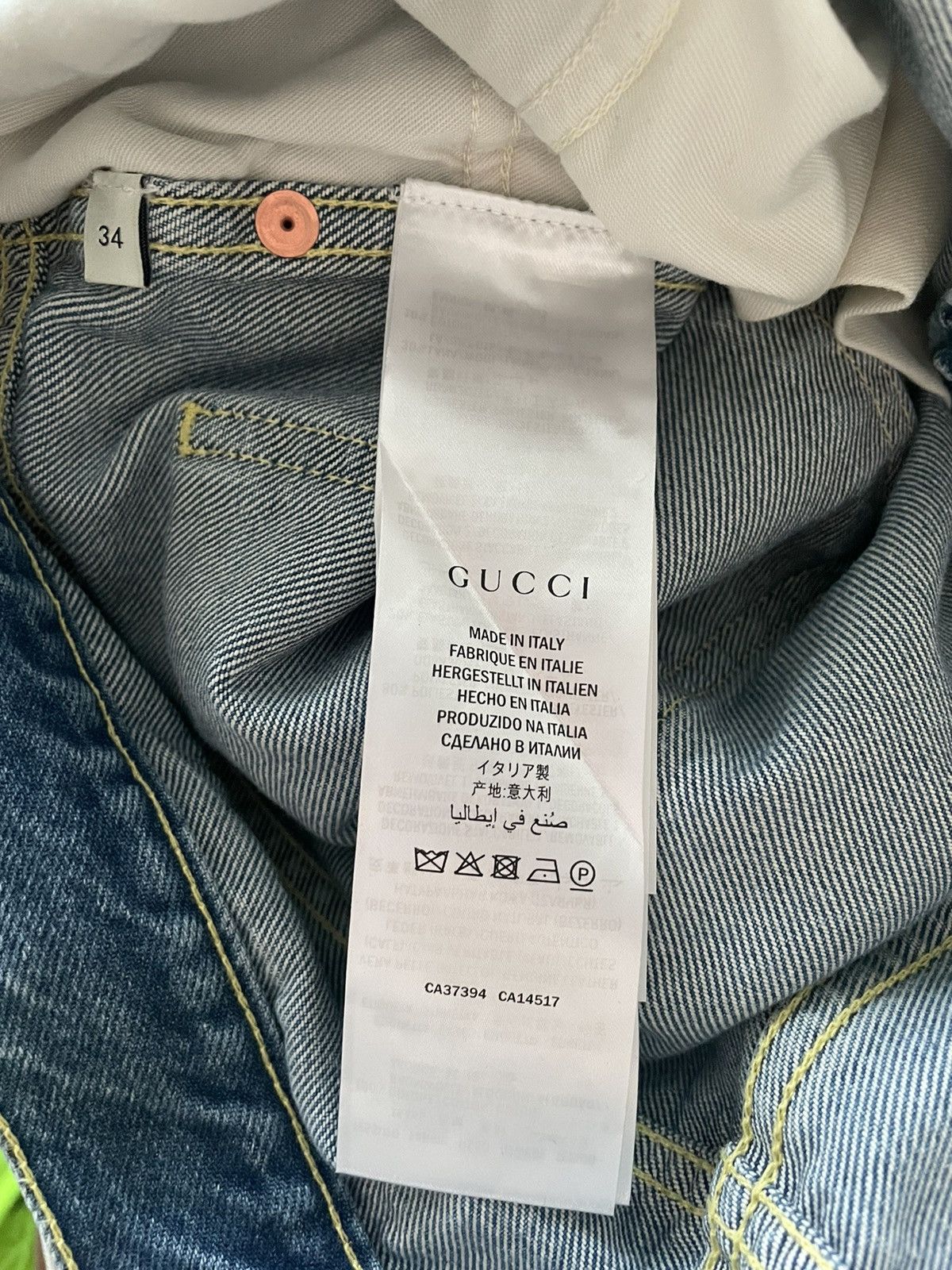 Gucci Rare 2K Super Runway Sold Out Skinny Denim Jeans w Brooches Size US 31 - 9 Thumbnail