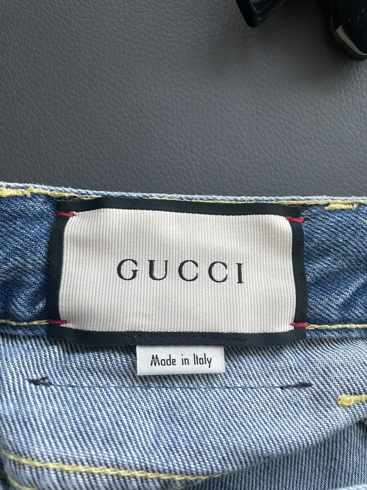 Gucci Rare 2K Super Runway Sold Out Skinny Denim Jeans w Brooches Size US 31 - 6 Thumbnail