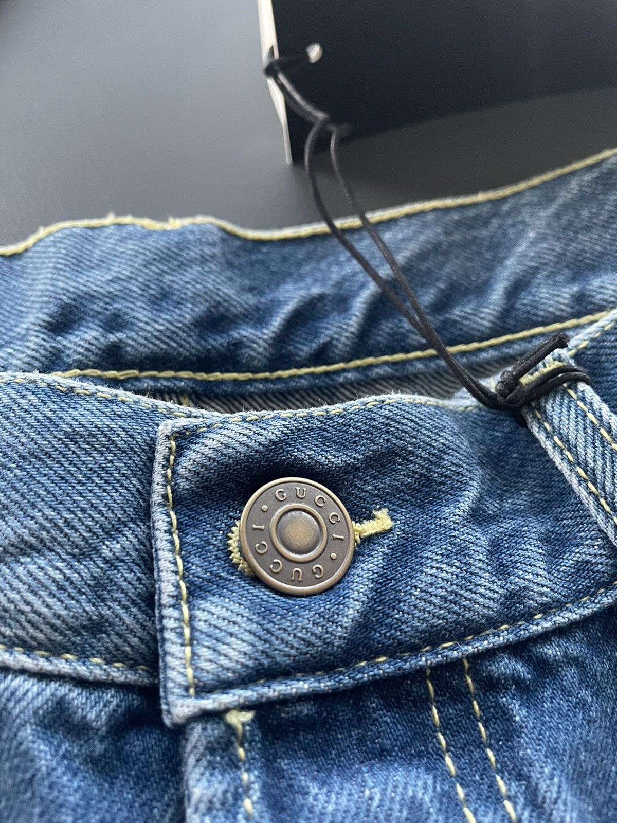 Gucci Rare 2K Super Runway Sold Out Skinny Denim Jeans w Brooches Size US 31 - 17 Thumbnail