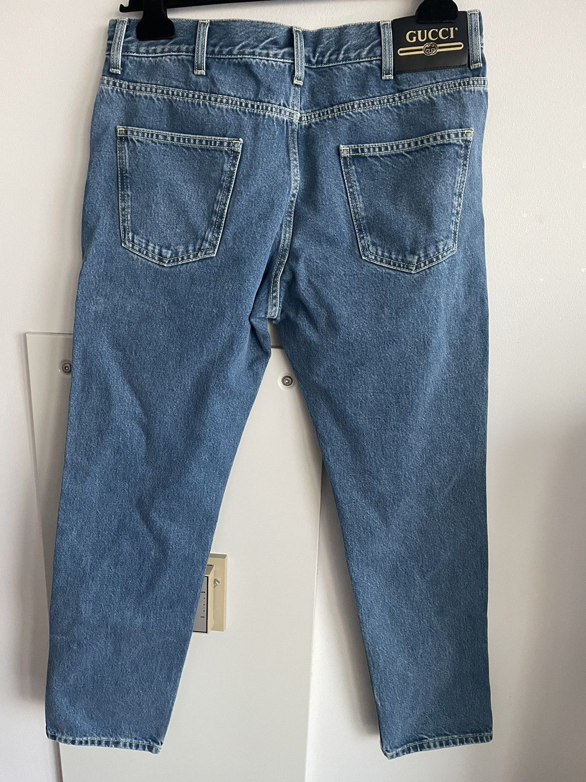 Gucci Rare 2K Super Runway Sold Out Skinny Denim Jeans w Brooches Size US 31 - 21 Thumbnail