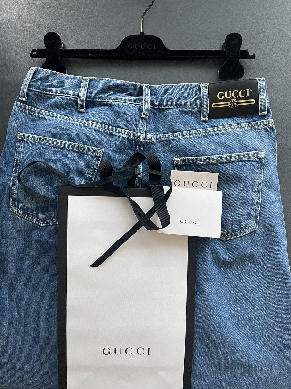 Gucci Rare 2K Super Runway Sold Out Skinny Denim Jeans w Brooches Size US 31 - 3 Thumbnail