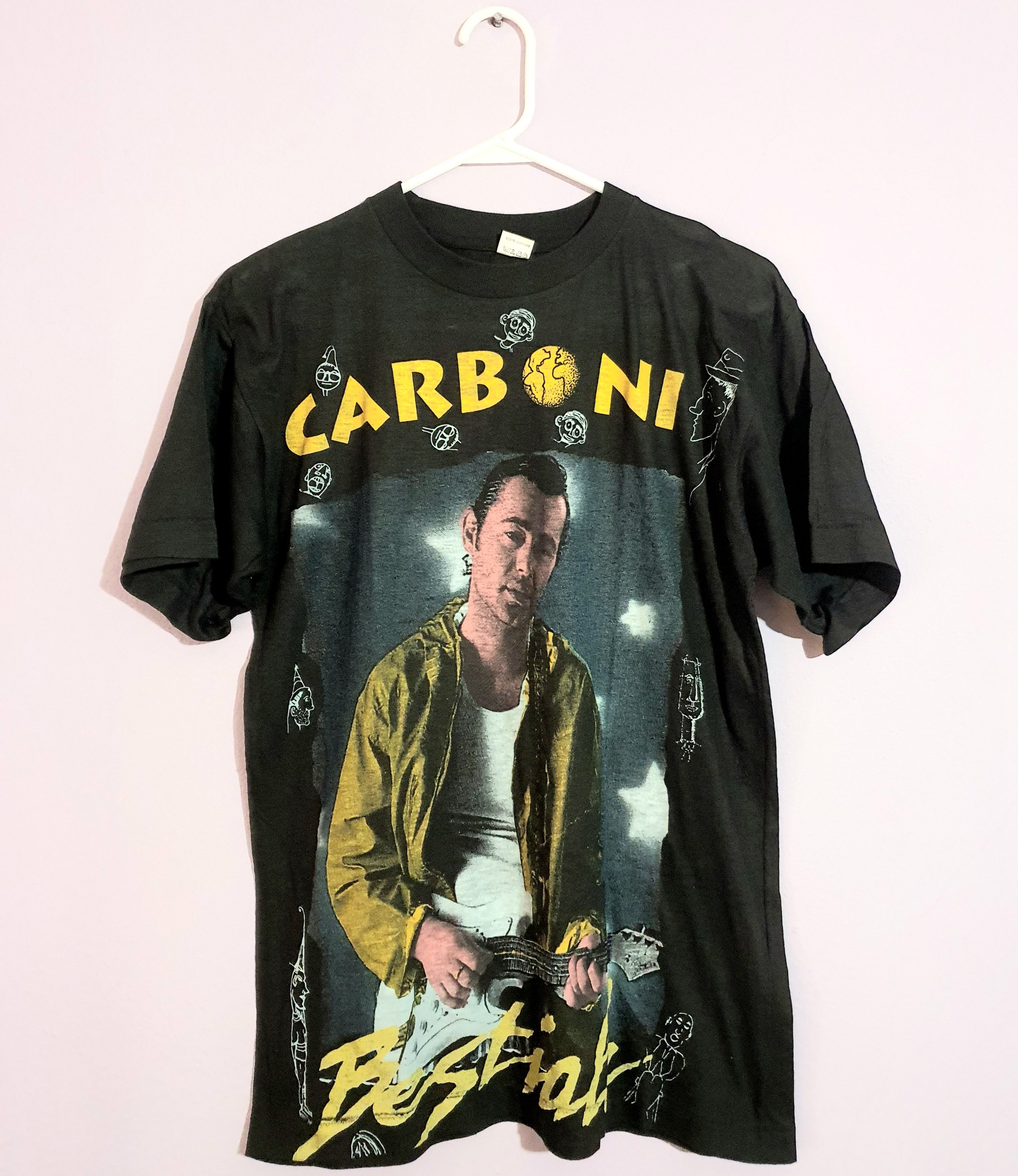 Band Tees Luca Carboni Bestiale Vintage 1992 Tour Size US L / EU 52-54 / 3 - 1 Thumbnail