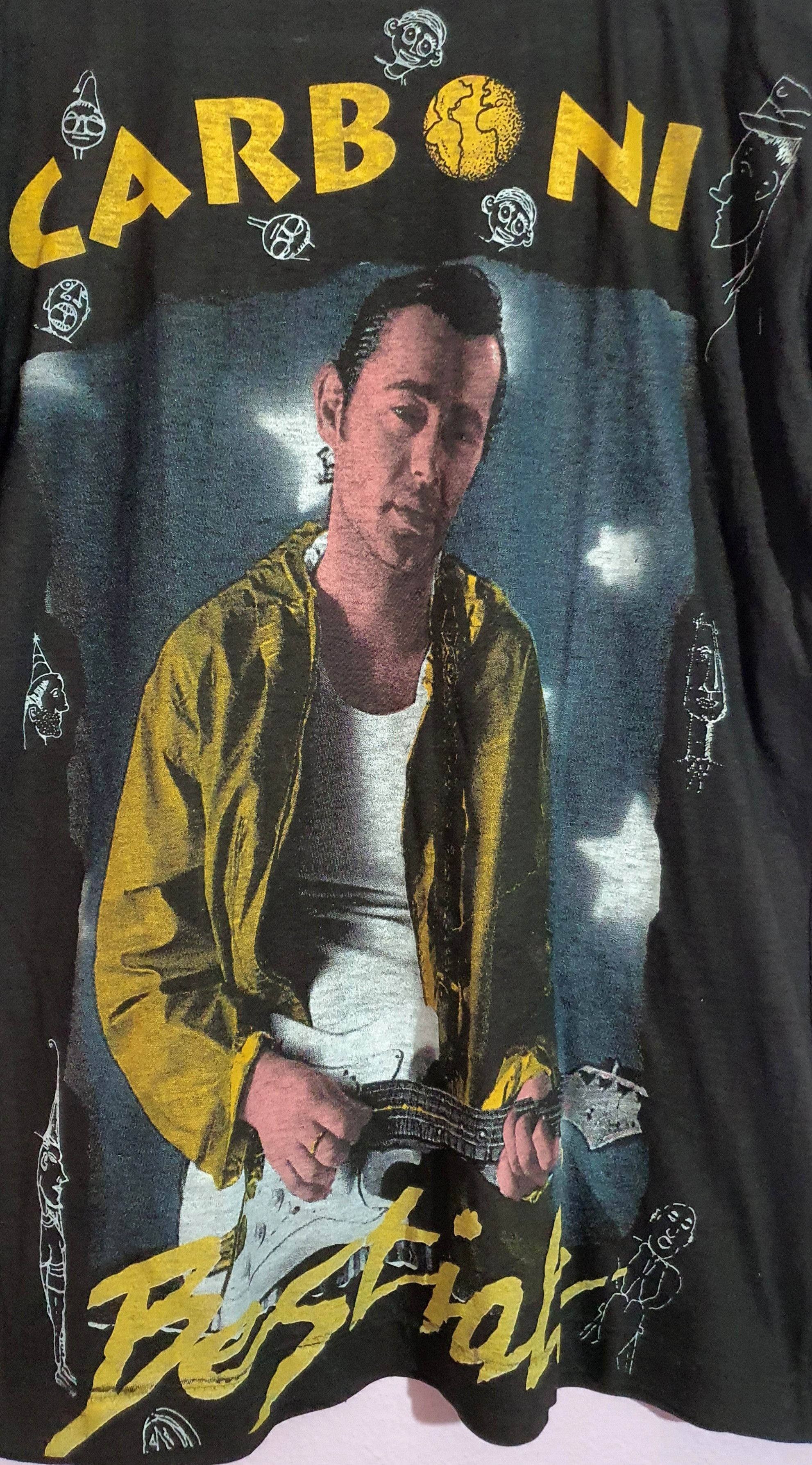 Band Tees Luca Carboni Bestiale Vintage 1992 Tour Size US L / EU 52-54 / 3 - 2 Thumbnail