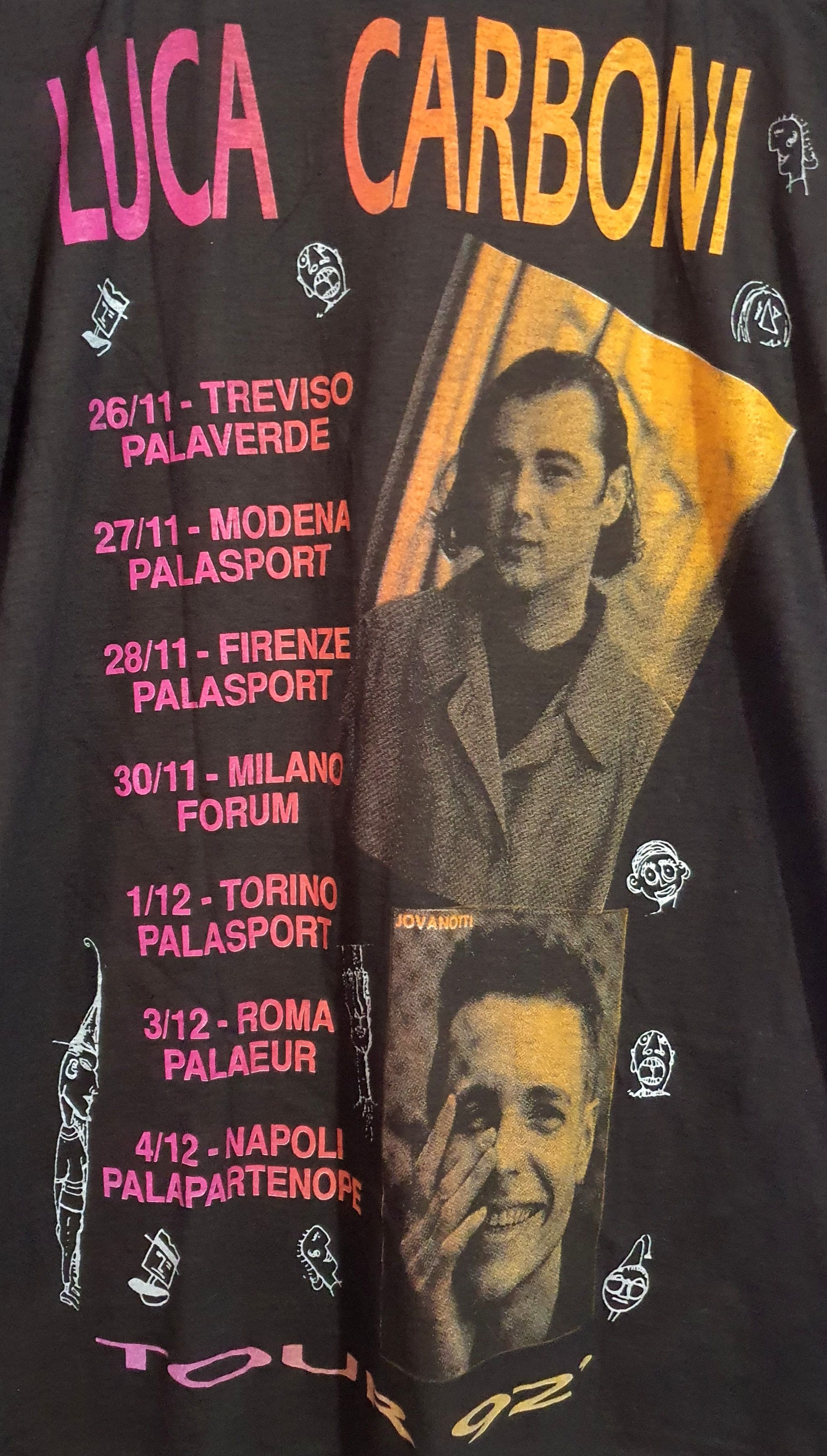 Band Tees Luca Carboni Bestiale Vintage 1992 Tour Size US L / EU 52-54 / 3 - 4 Thumbnail