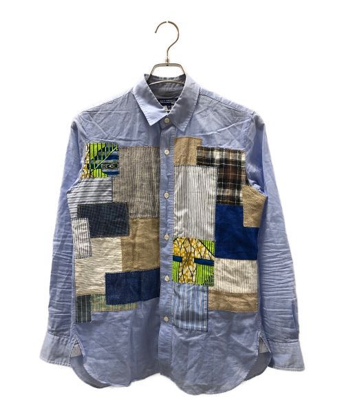 Pre-owned Comme Des Garcons X Junya Watanabe Patchwork Long Sleeve Shirt Xs In Sky Blue