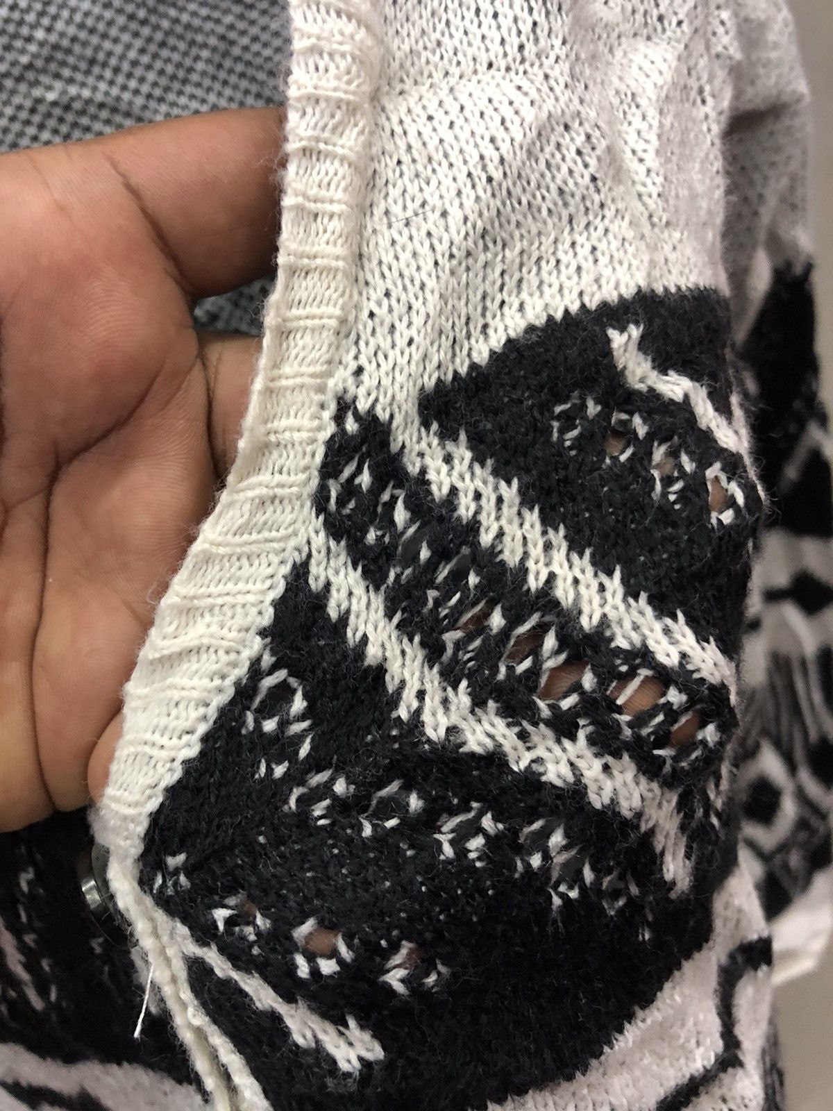 Japanese Brand Patterned RyuRyu knitwear cardigan one button Size US M / EU 48-50 / 2 - 6 Thumbnail