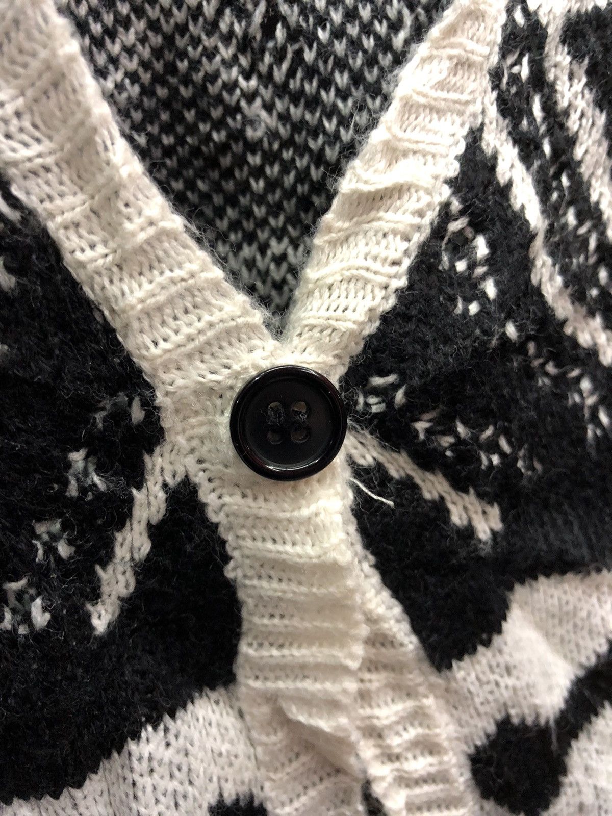 Japanese Brand Patterned RyuRyu knitwear cardigan one button Size US M / EU 48-50 / 2 - 4 Thumbnail