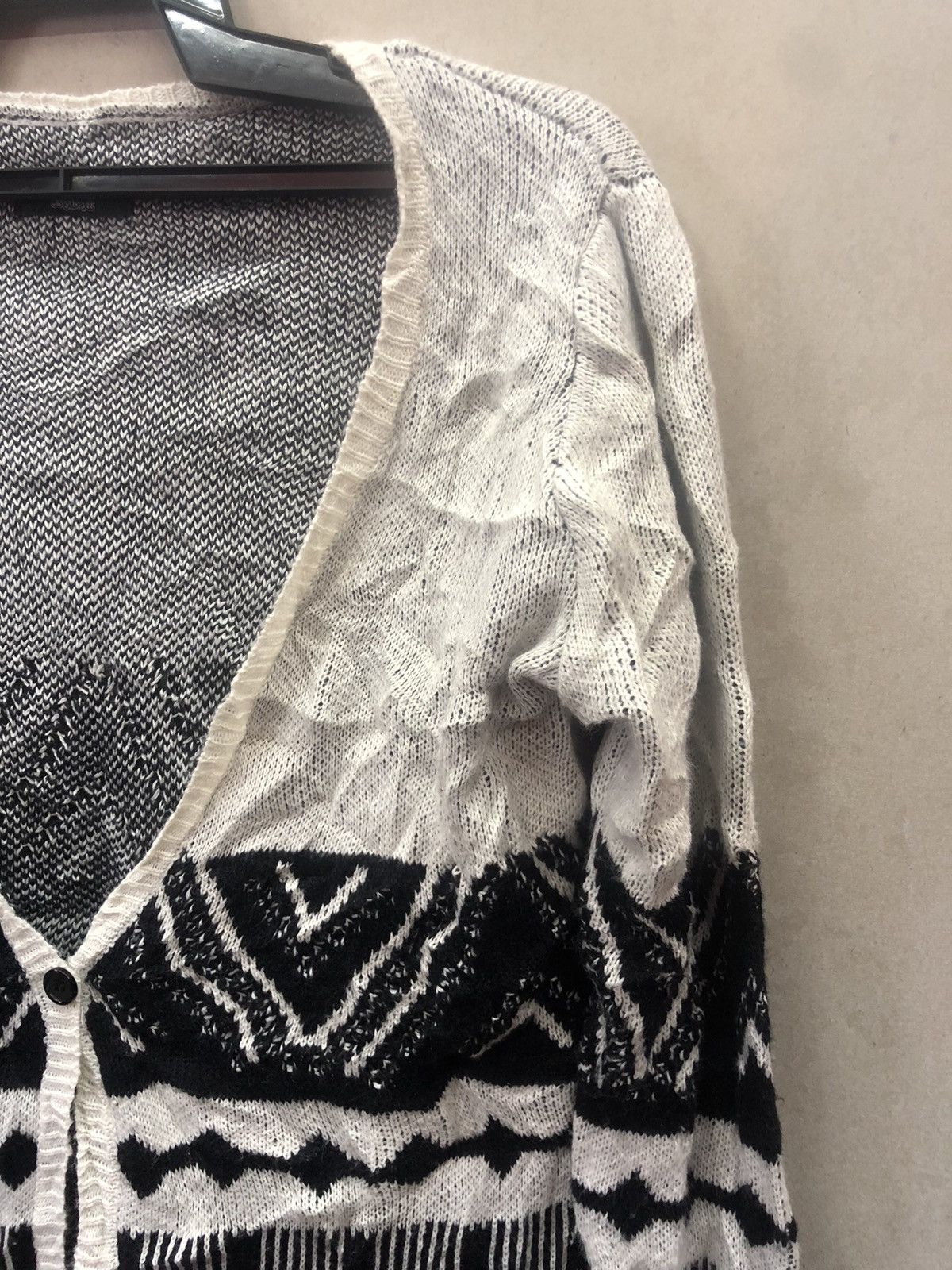 Japanese Brand Patterned RyuRyu knitwear cardigan one button Size US M / EU 48-50 / 2 - 7 Thumbnail