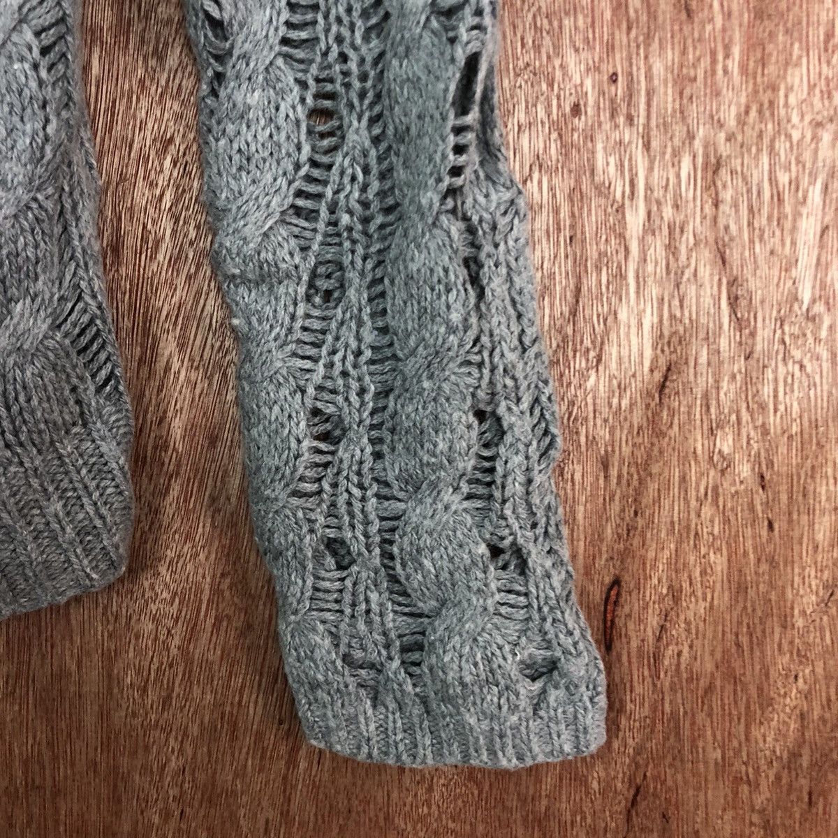 Abercrombie & Fitch abercrombie & Firch Grey cardigan mesh net vintage #6081 Size L / US 10 / IT 46 - 4 Thumbnail