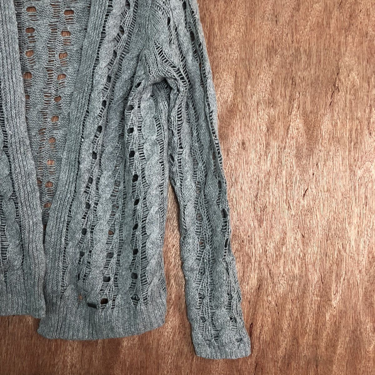 Abercrombie & Fitch abercrombie & Firch Grey cardigan mesh net vintage #6081 Size L / US 10 / IT 46 - 5 Thumbnail
