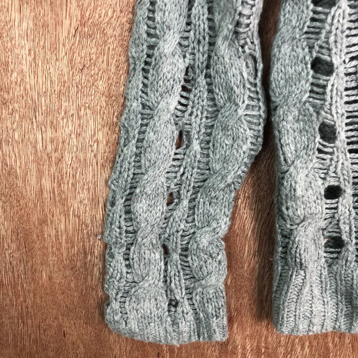 Abercrombie & Fitch abercrombie & Firch Grey cardigan mesh net vintage #6081 Size L / US 10 / IT 46 - 6 Thumbnail