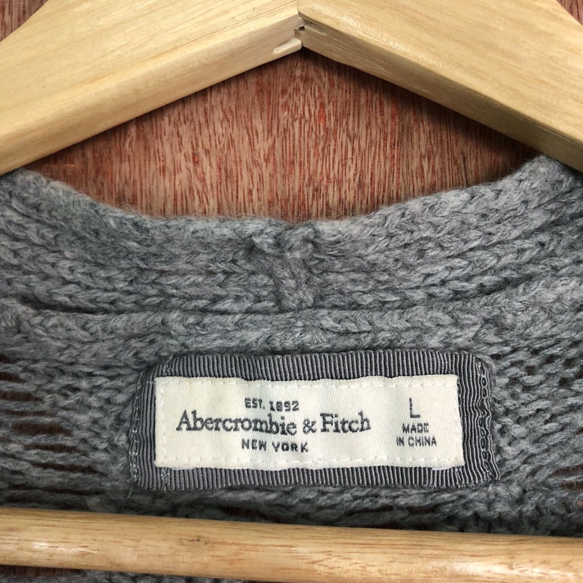 Abercrombie & Fitch abercrombie & Firch Grey cardigan mesh net vintage #6081 Size L / US 10 / IT 46 - 8 Thumbnail
