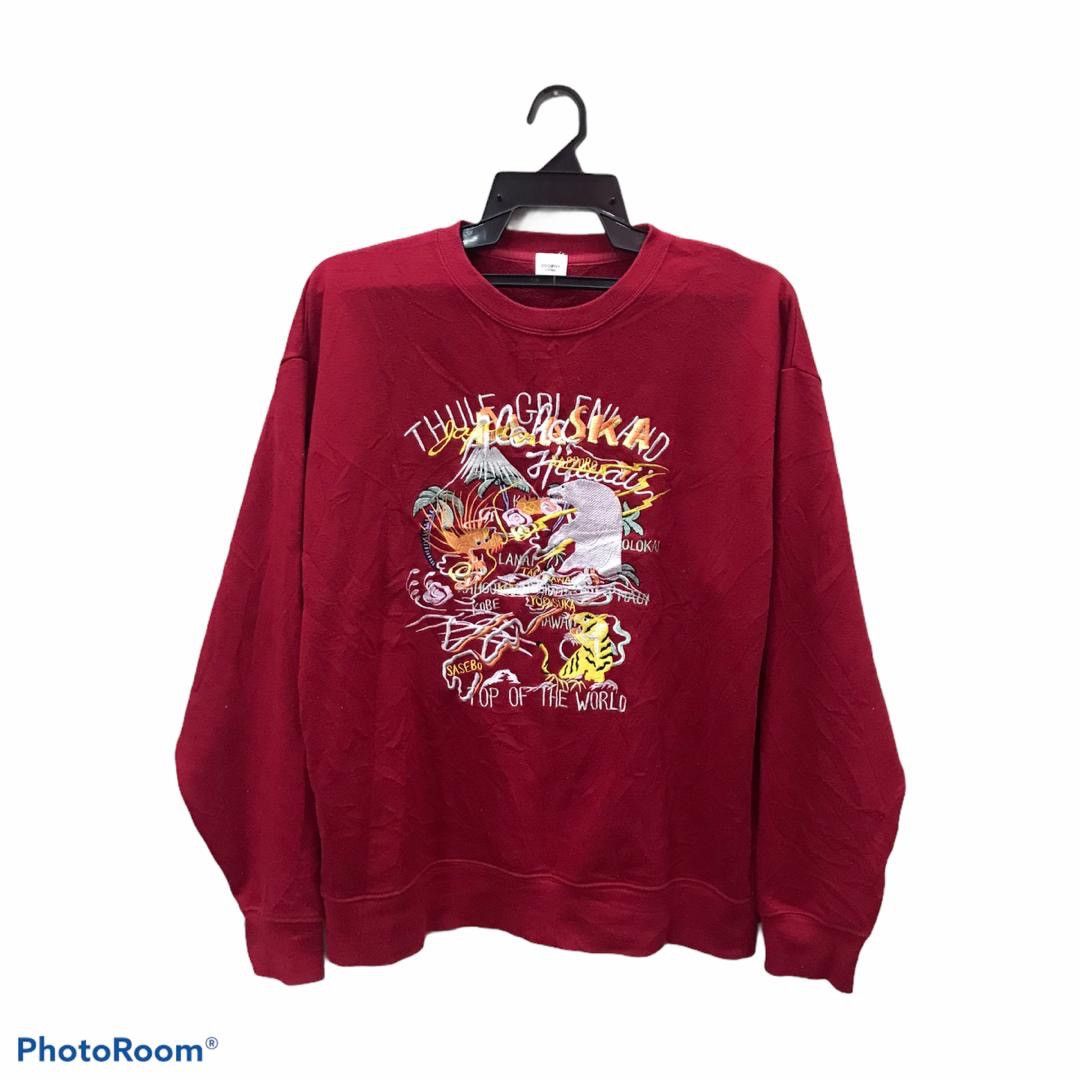 image of Browny Vintage Hodie Hawaii Design in Red, Men's (Size Medium)